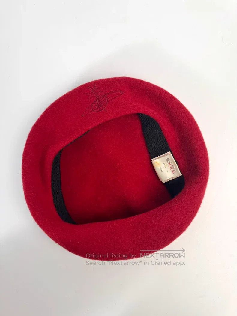 Vivienne Westwood Vivienne Westwood Red Saturn Logo Beret Size ONE SIZE - 4 Thumbnail