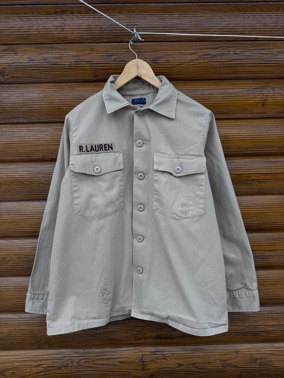 Rare Military Inspired Polo Ralph Lauren Pullover Shirt