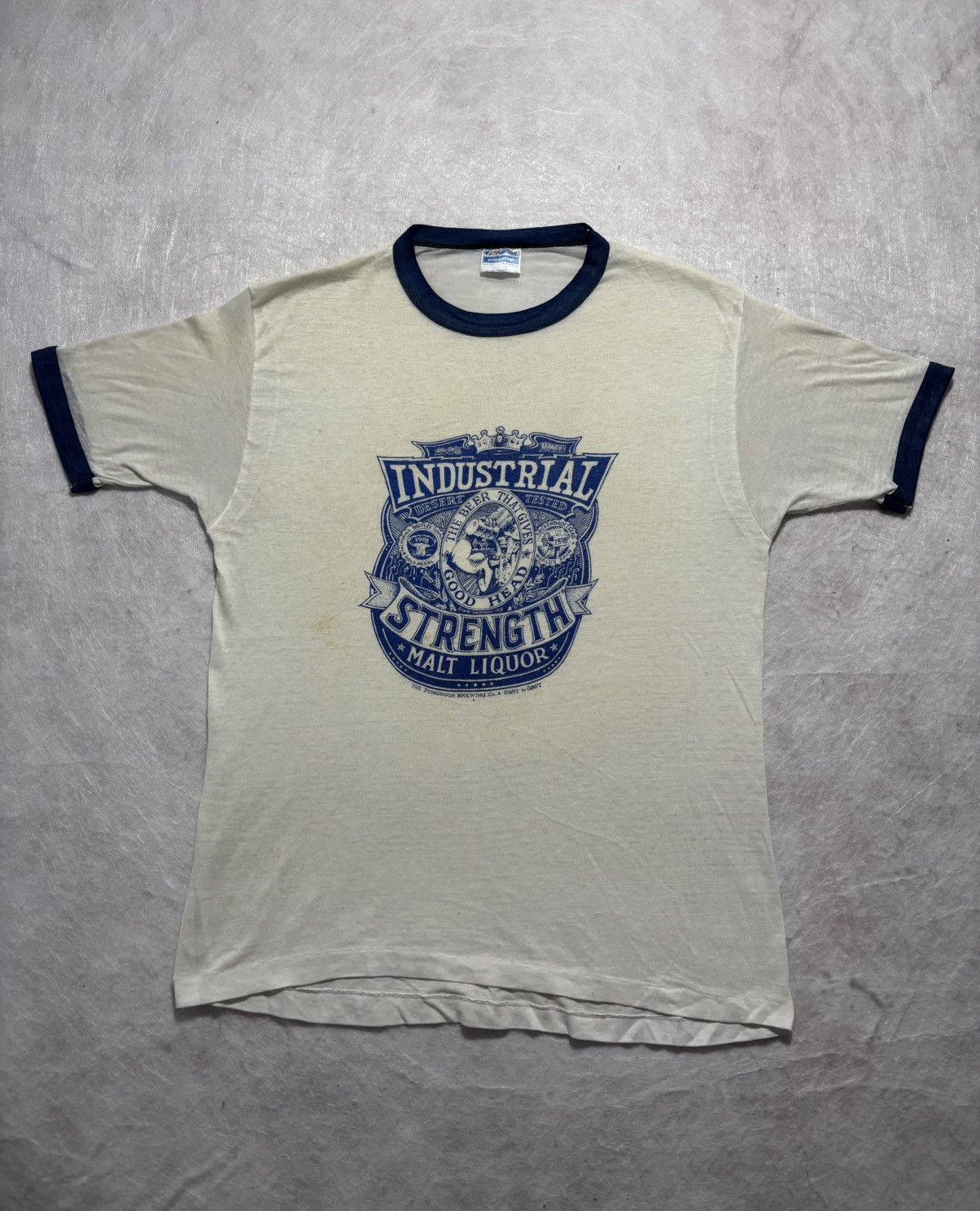 Vintage Vintage 80’s Malt Beer Ringer Tshirt Size US L / EU 52-54 / 3 - 1 Thumbnail