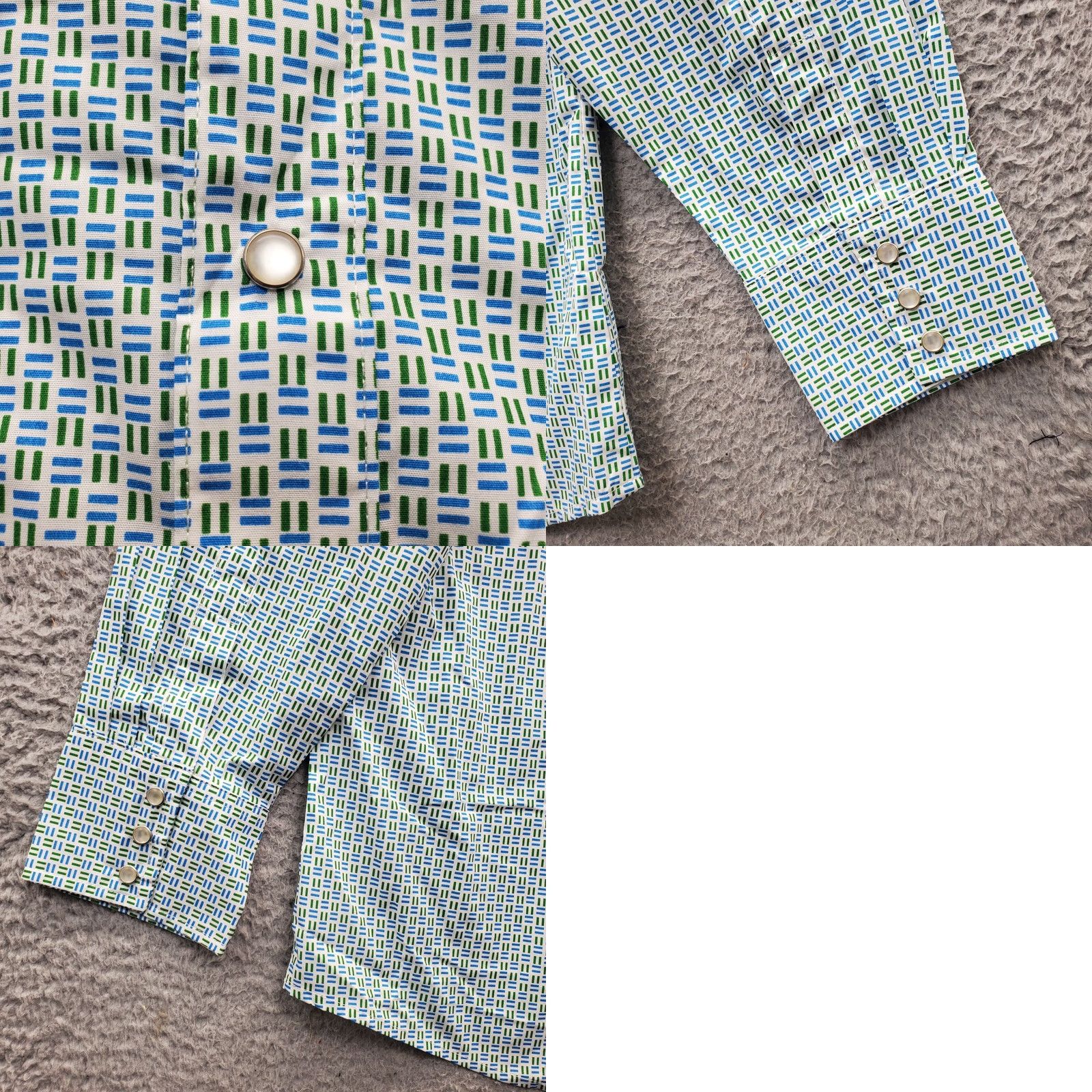Wrangler Wrangler Casual Shirt Men 2XT Multi Geo Print Cotton Western Collared Pearl Snap Shirt Men 2XT Multicolor Geometric Cotton Western Pearl Snap Size US XXL / EU 58 / 5 - 8 Thumbnail