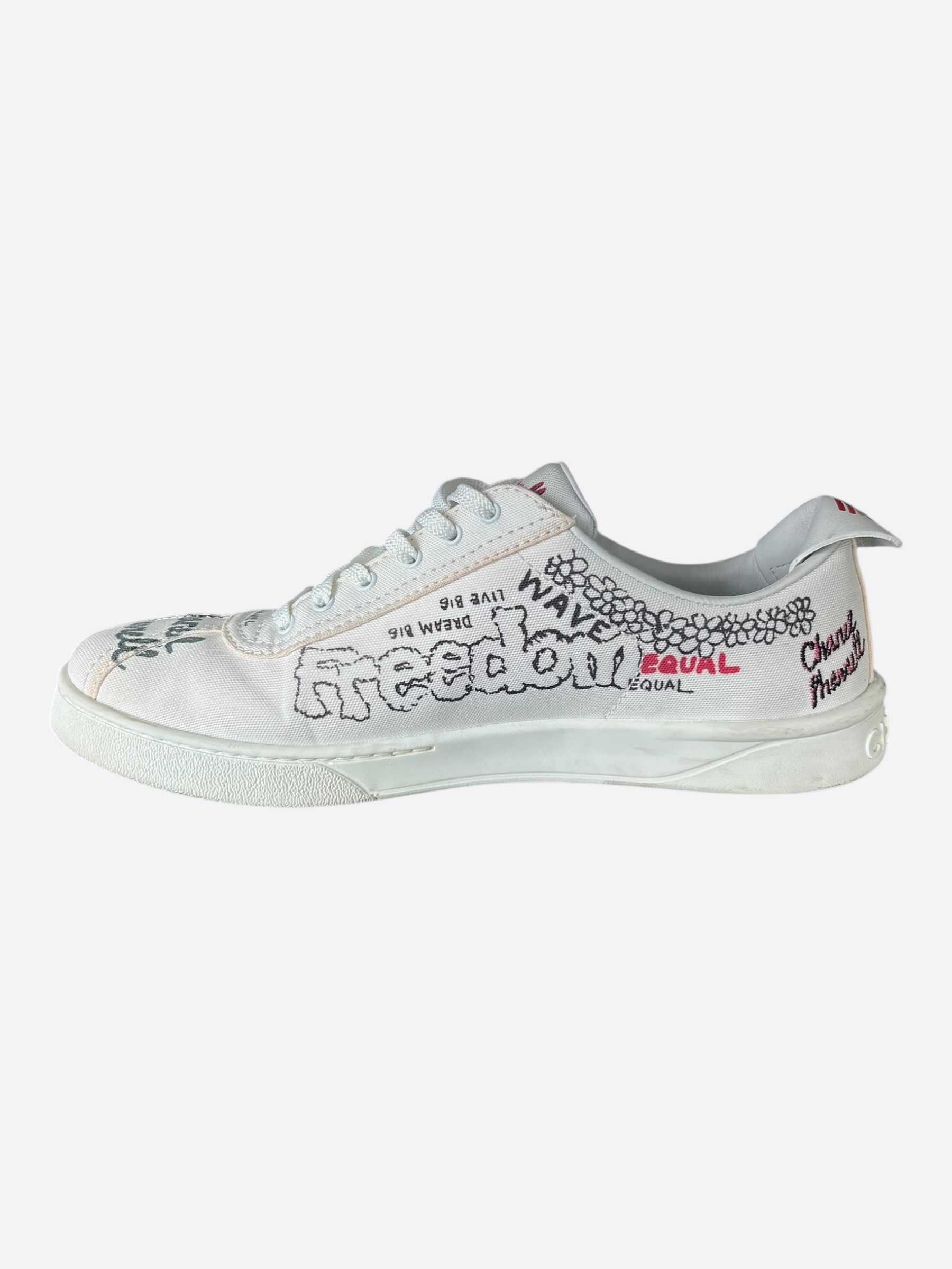 Chanel Chanel Pharrell White & Multicolor Graffiti Logo Sneakers Size US 10 / EU 43 - 6 Thumbnail