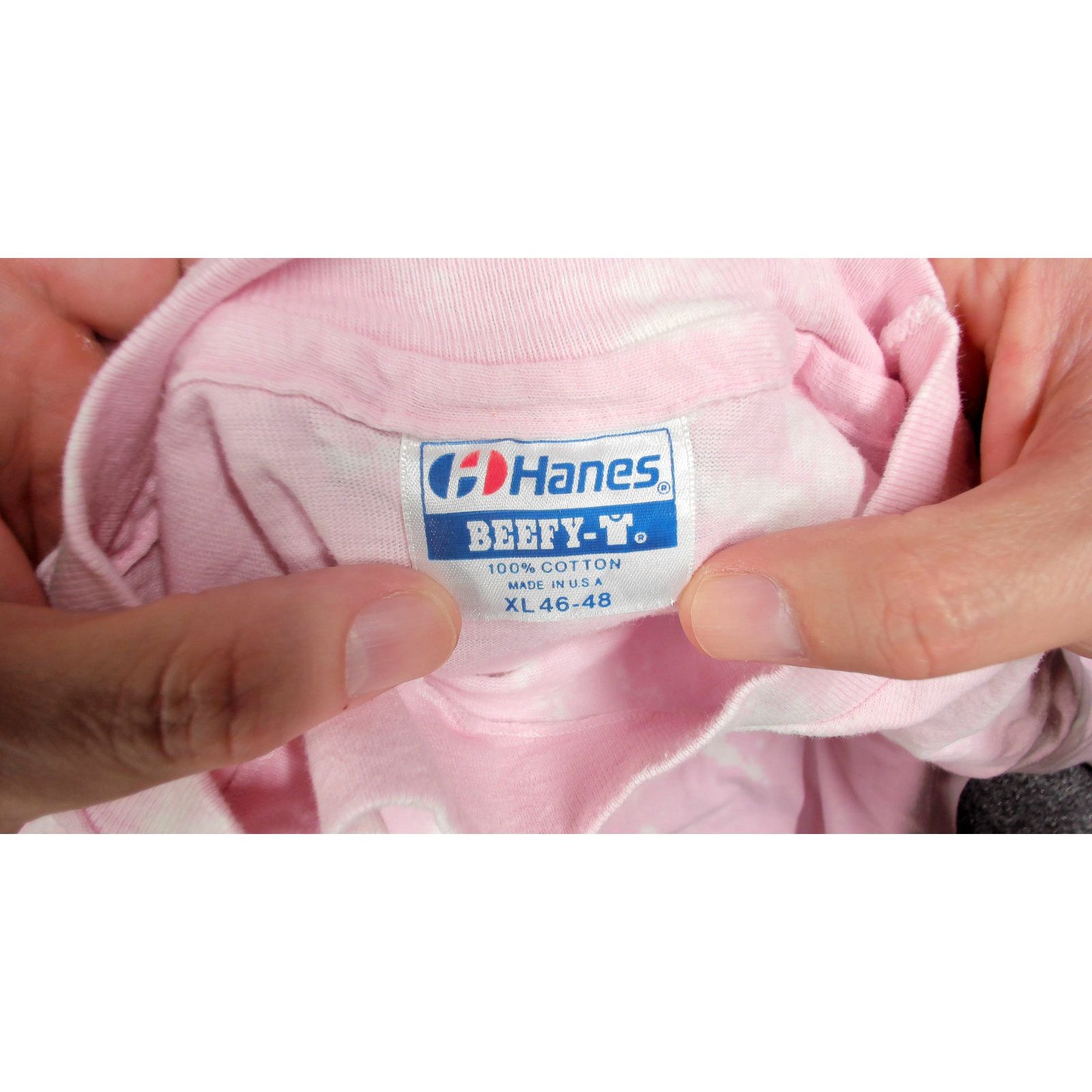 Hanes 80s Hanes Blue Bar Aspen Bleach Tie Dye Single Stitch Tee Size US L / EU 52-54 / 3 - 5 Thumbnail