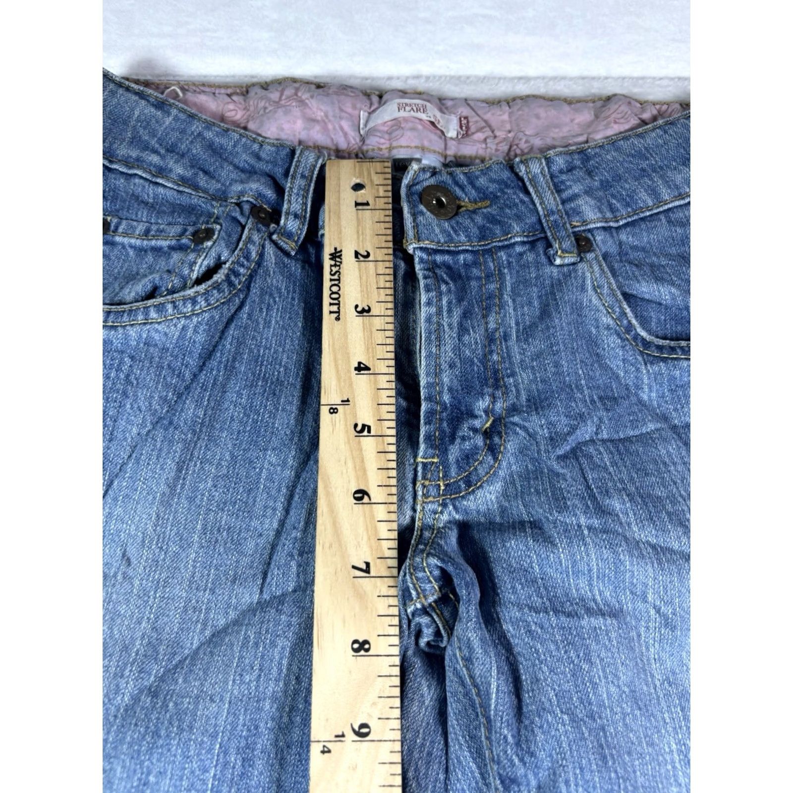 Levi's VINTAGE Levi's 517 Jeans Womens 14 Reg Blue Denim Flare Rise 5-Pocket Logo Stretch 90s USA City 517 Size 36" / US 14 / IT 50 - 3 Thumbnail