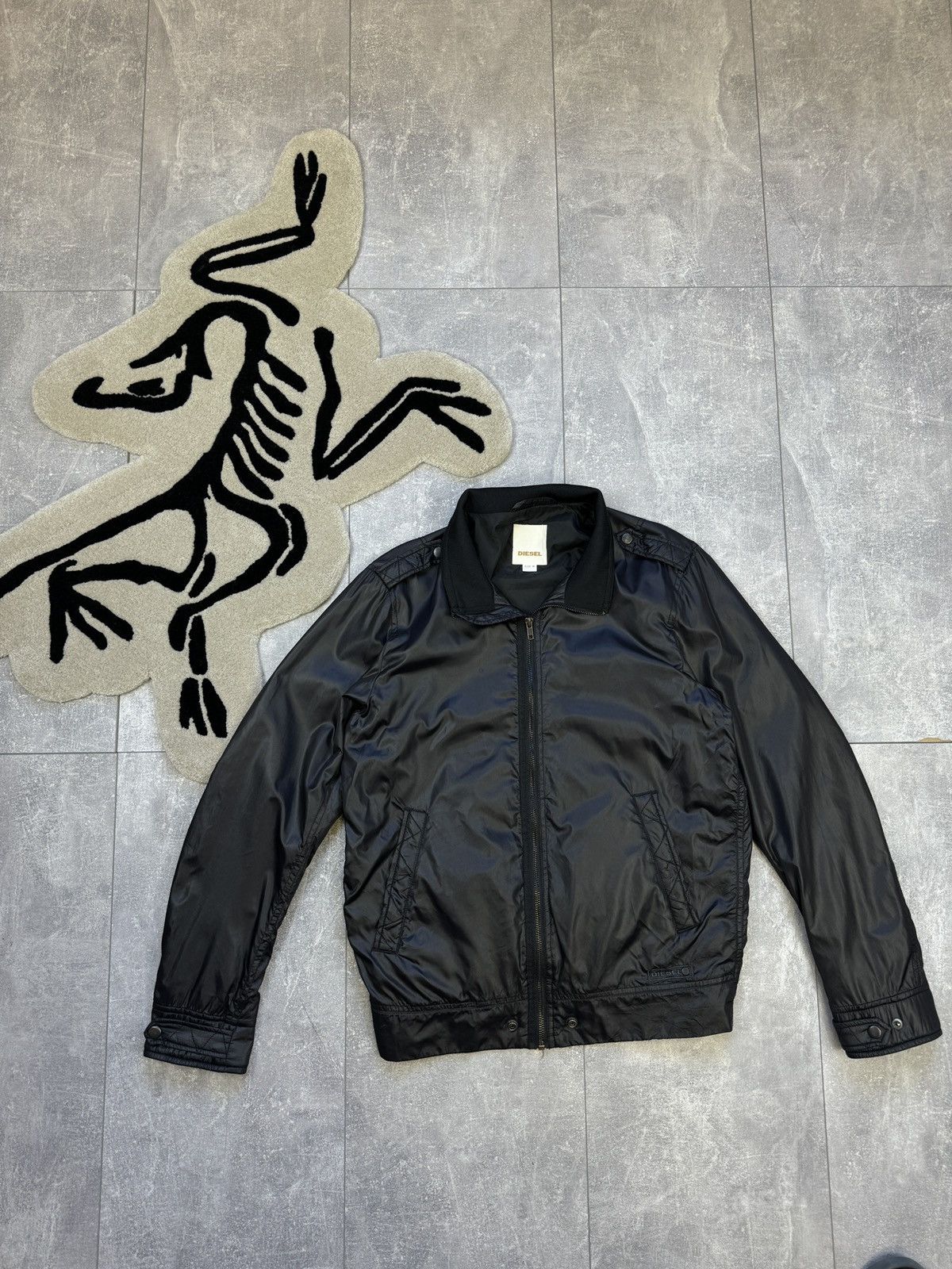 Diesel × Vintage Mens Vintage Diesel black jacket y2k streetwear rare hype Size US M / EU 48-50 / 2 - 22 Thumbnail