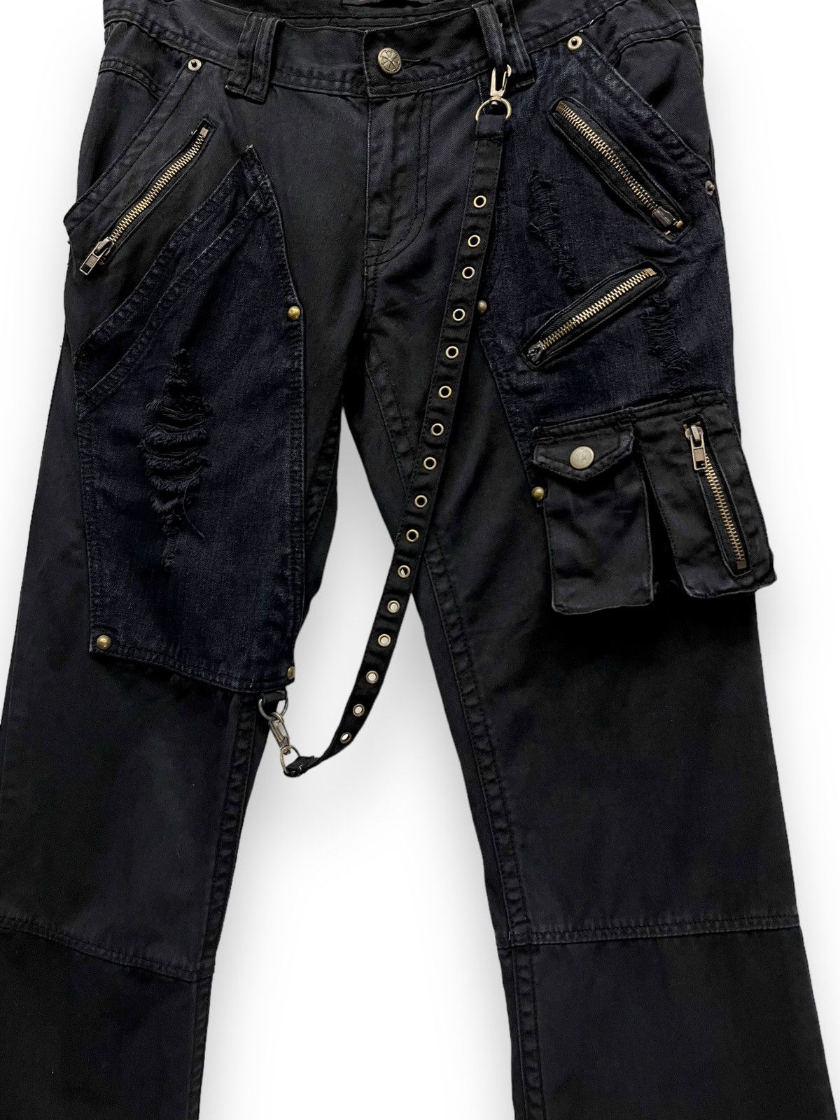 KMRii × Le Grande Bleu (L.G.B.) × Seditionaries 💥🔥MIDAS Seditionaries Punk Bondage Multipocket FLARE Pants Size US 31 - 8 Thumbnail