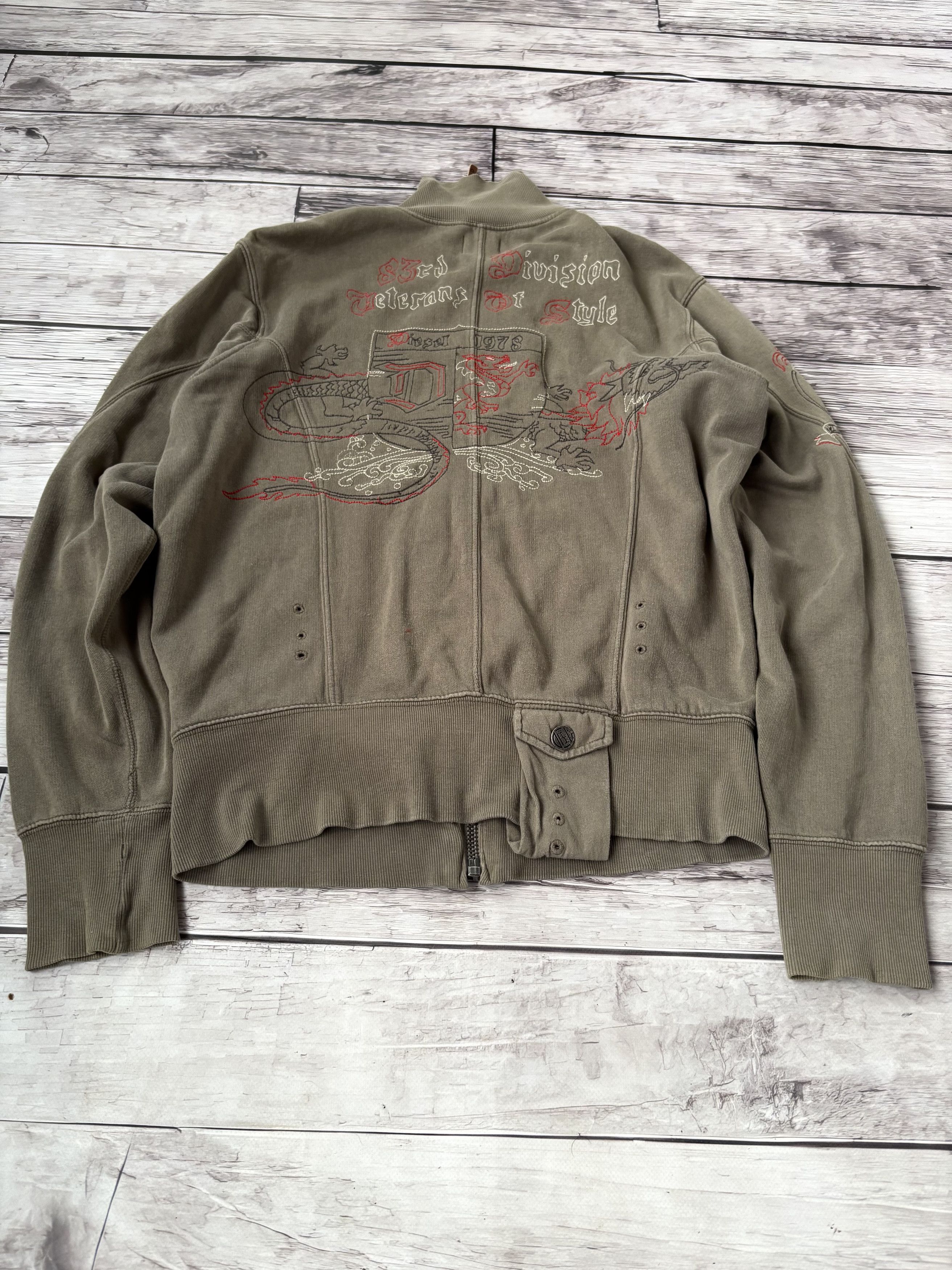 Diesel VTG CROPPED WASHED DIESEL HOODIE AVANT GARDE Y2K Size US M / EU 48-50 / 2 - 7 Thumbnail