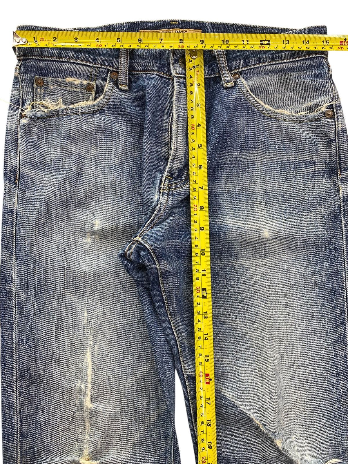 Japanese Brand Original Basic Light Wash Style Straight Leg Jeans Size US 30 / EU 46 - 6 Thumbnail