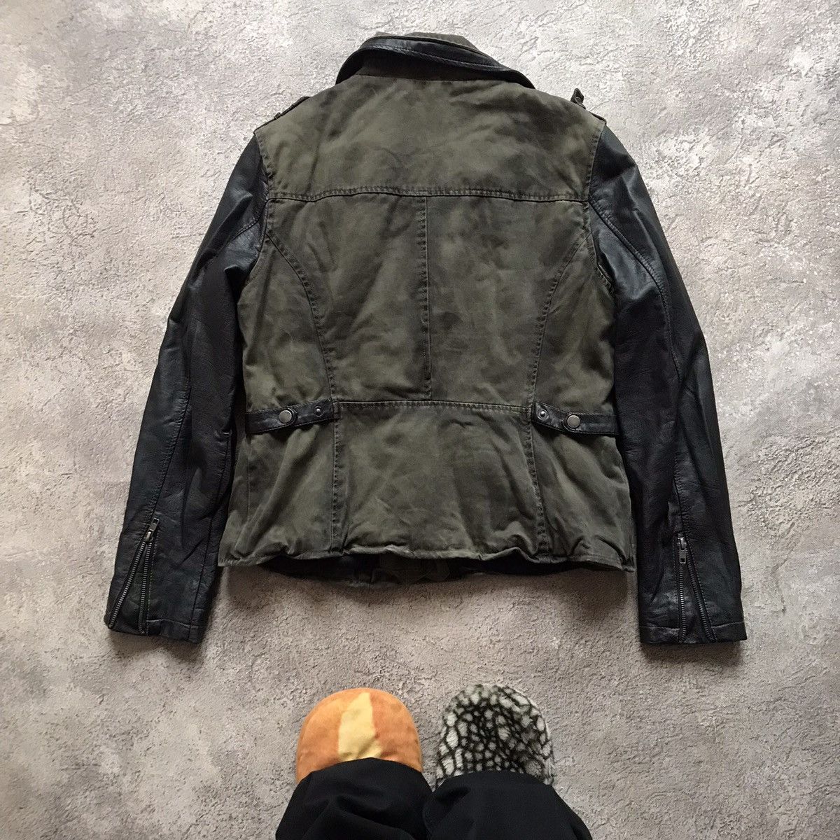 Vintage Vintage 90s Quilted Leather Bomber Jacket Streetwear Boxy M Size M / US 6-8 / IT 42-44 - 6 Thumbnail