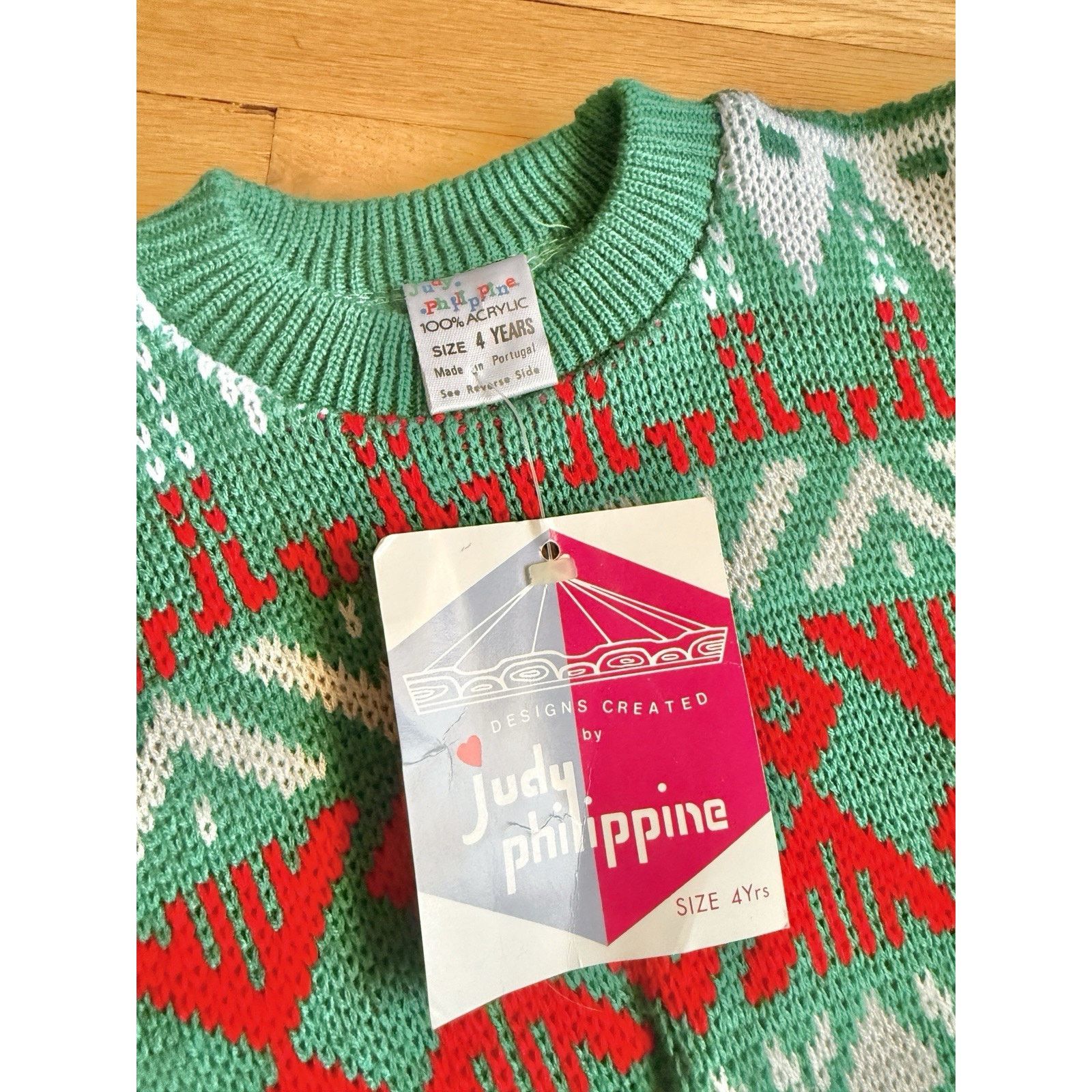 Other Vintage NWT 90s Kid Toddler RARE Sweater 4T Judy Philippine Size XXS / US 00 / IT 34 - 2 Thumbnail
