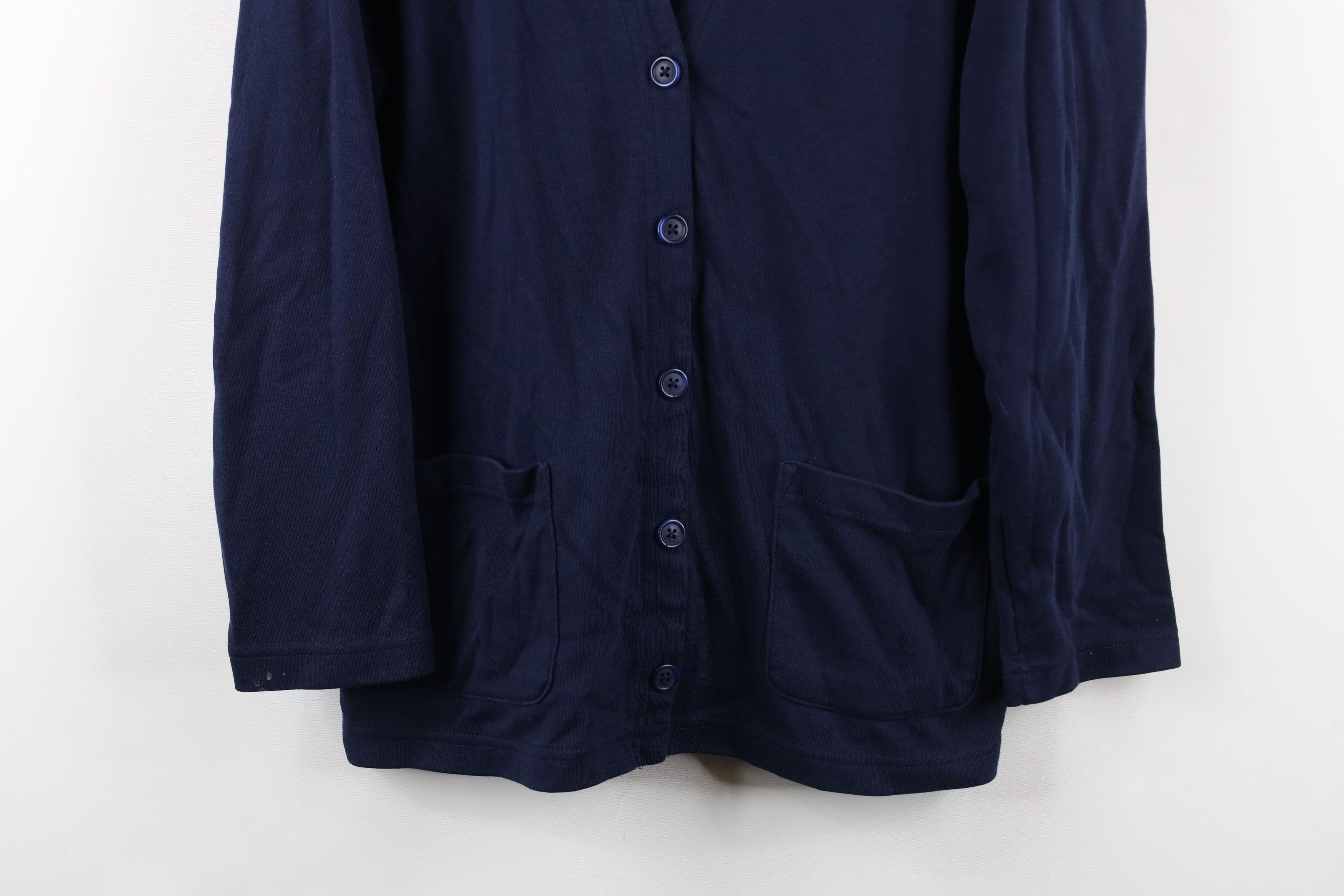 Lands' End × Vintage Vintage 90s Lands End Distressed Ribbed Cardigan Sweater Size L / US 10 / IT 46 - 3 Thumbnail