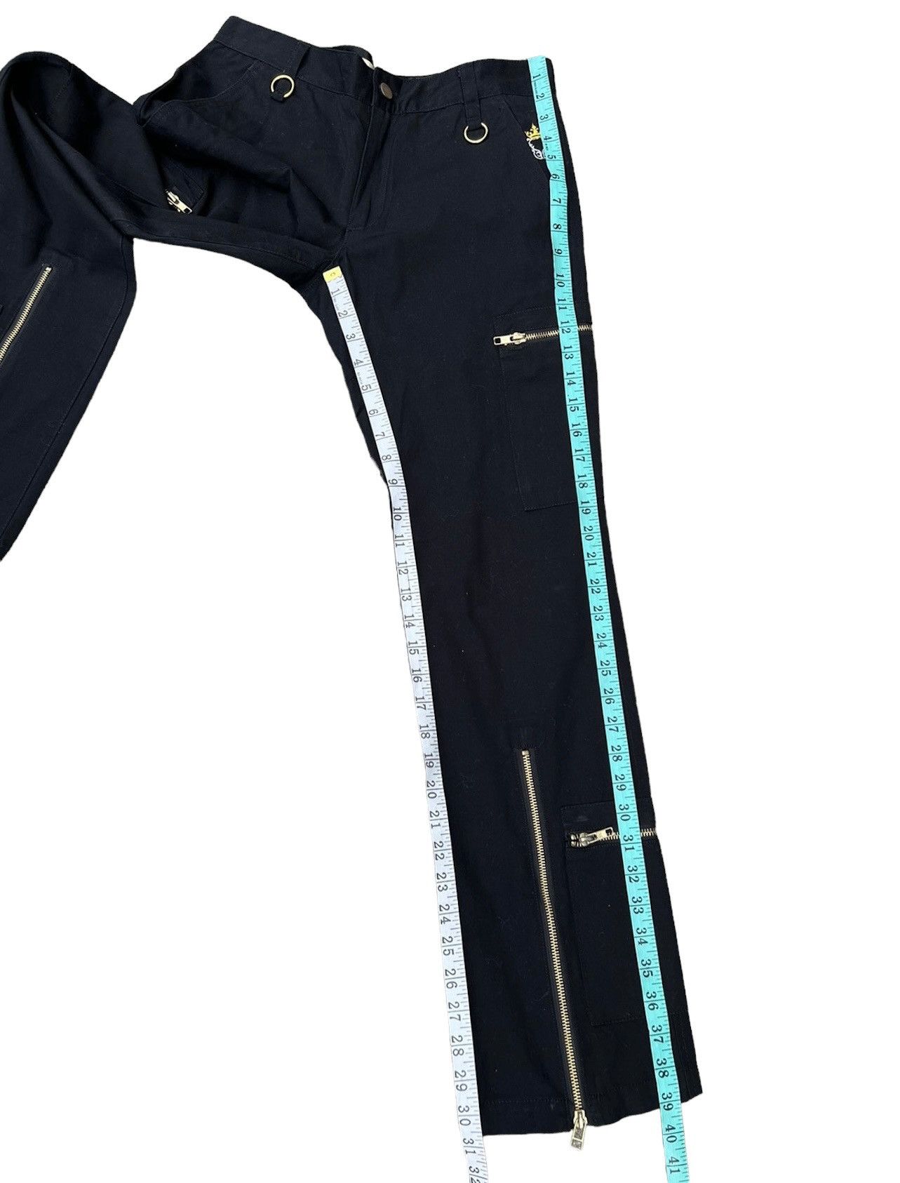 Vanquish Varosh Japan Black Bondage Punk Parachute Cargo Trouser Pant Size US 29 - 6 Thumbnail