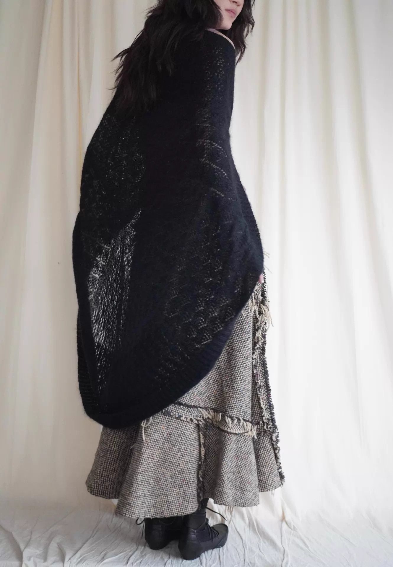 Junya Watanabe Junya Watanabe 2000s Mohair-Wool Lace Multi-Wear Shawl Size ONE SIZE - 6 Thumbnail