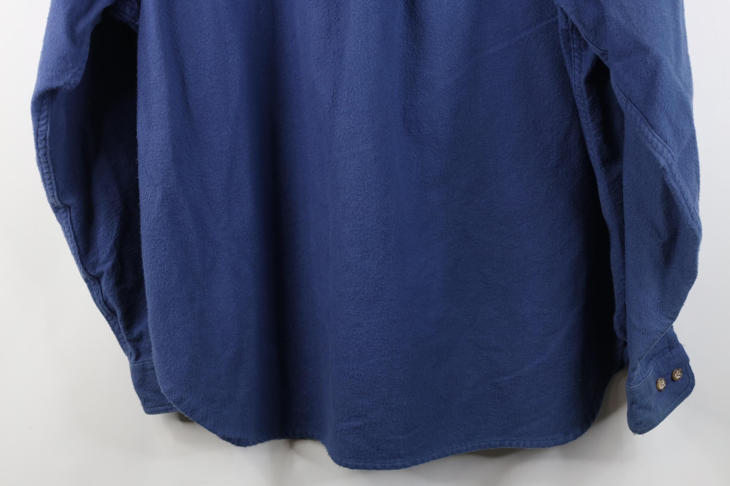 Eddie Bauer Vintage 90s Eddie Bauer Chamois Cloth Button Shirt Blue Size US XL / EU 56 / 4 - 14 Thumbnail