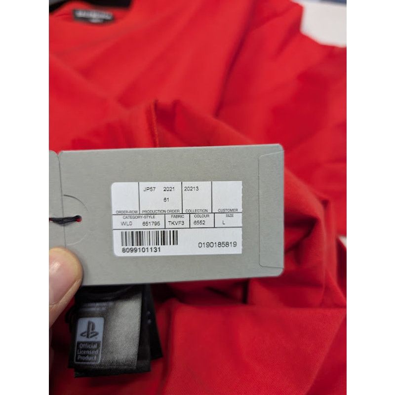 Balenciaga × Playstation o1rshd1 Boxy T-shirt in Verm / Red Size US L / EU 52-54 / 3 - 22 Thumbnail