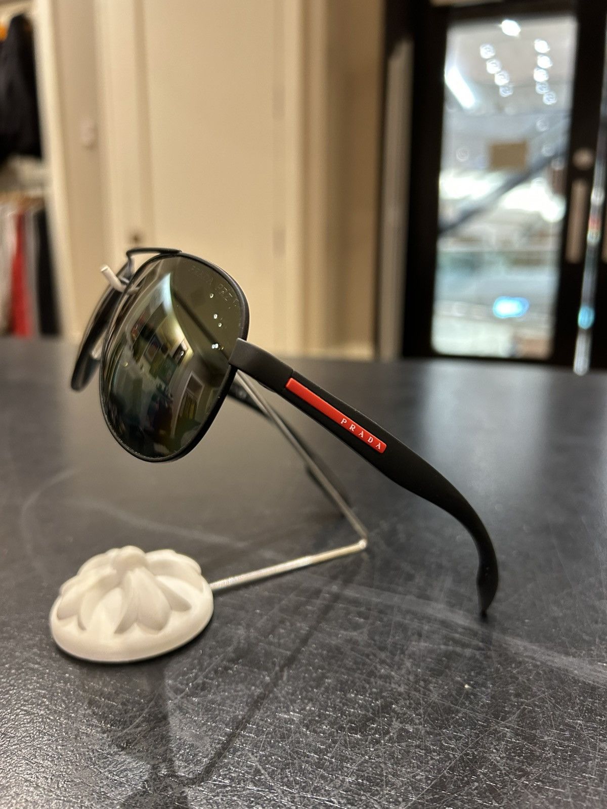 Prada Prada Aviator Sunglasses Size ONE SIZE - 2 Thumbnail
