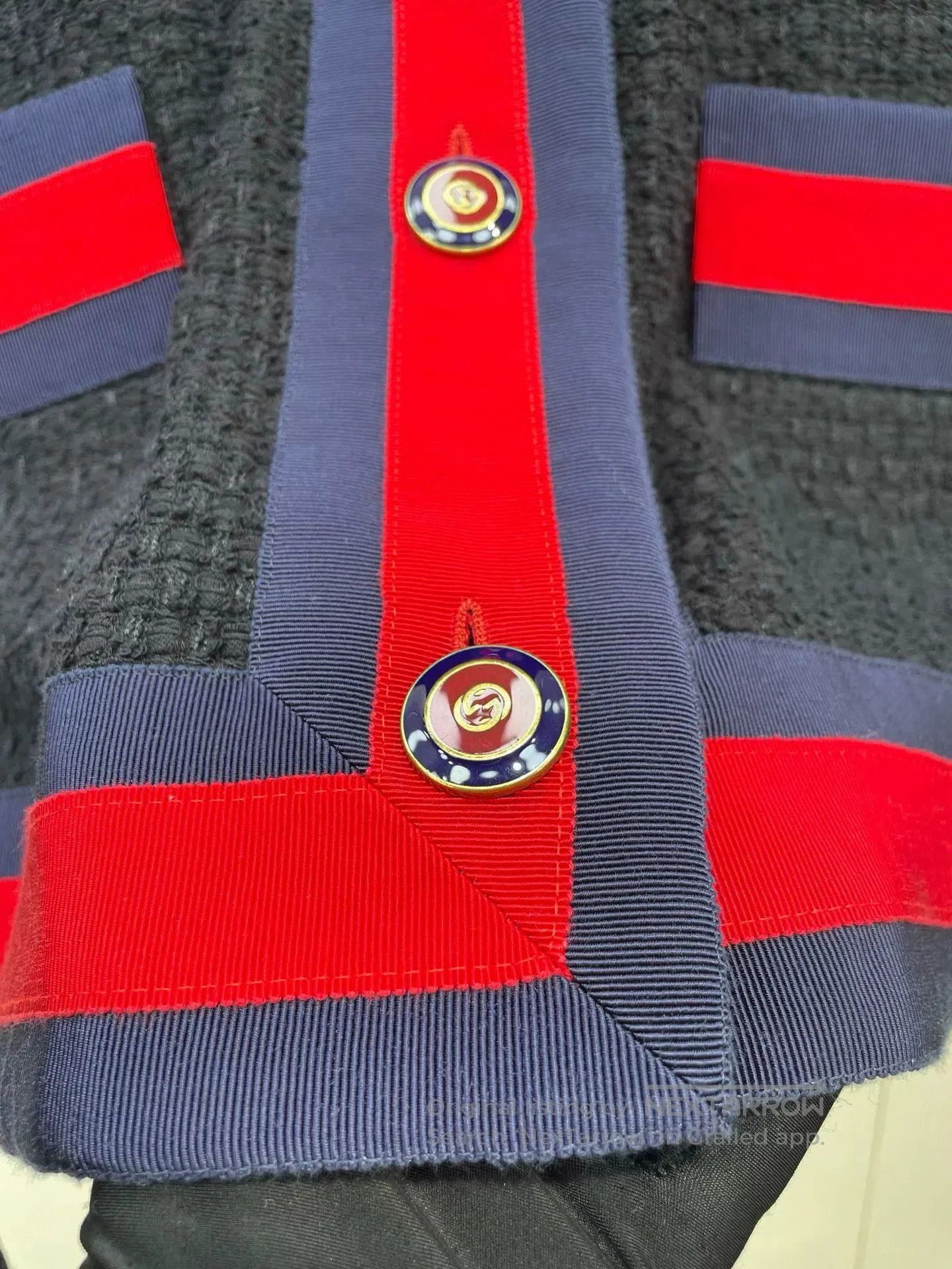 Gucci Gucci Red Blue Trim Cardigan. Size S / US 4 / IT 40 - 3 Thumbnail