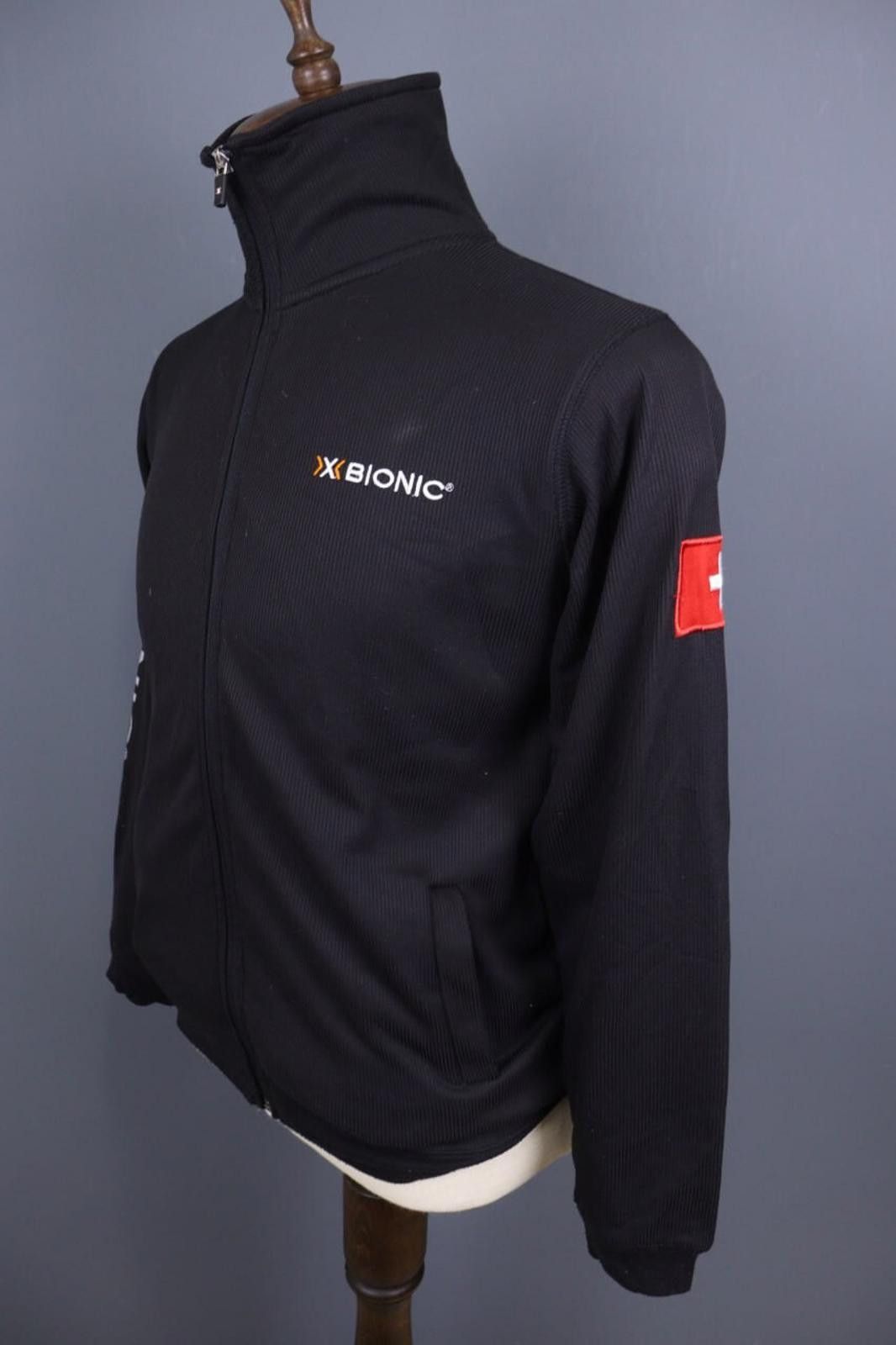 Designer X-Bionic Black Sweat Switzerland Flag Track Jacket Size S Size US S / EU 44-46 / 1 - 11 Thumbnail