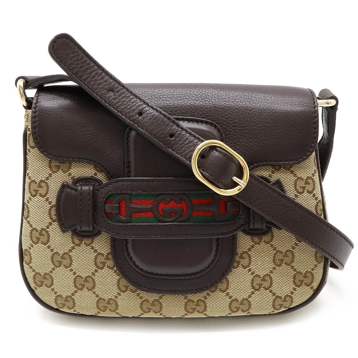 Gucci Gucci Gucci Leather GG Canvas Shoulder Bag 296854 Leather Crossbody Bag 296854 in Pristine Condition Size ONE SIZE - 1 Thumbnail