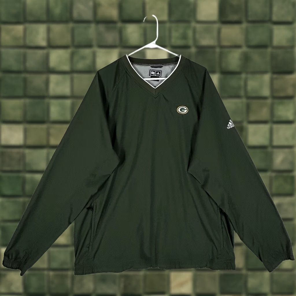 Adidas Adidas ClimaPROOF NFL Green Bay Packers Windbreaker Mens XL Green Jacket Size US XL / EU 56 / 4 - 1 Thumbnail