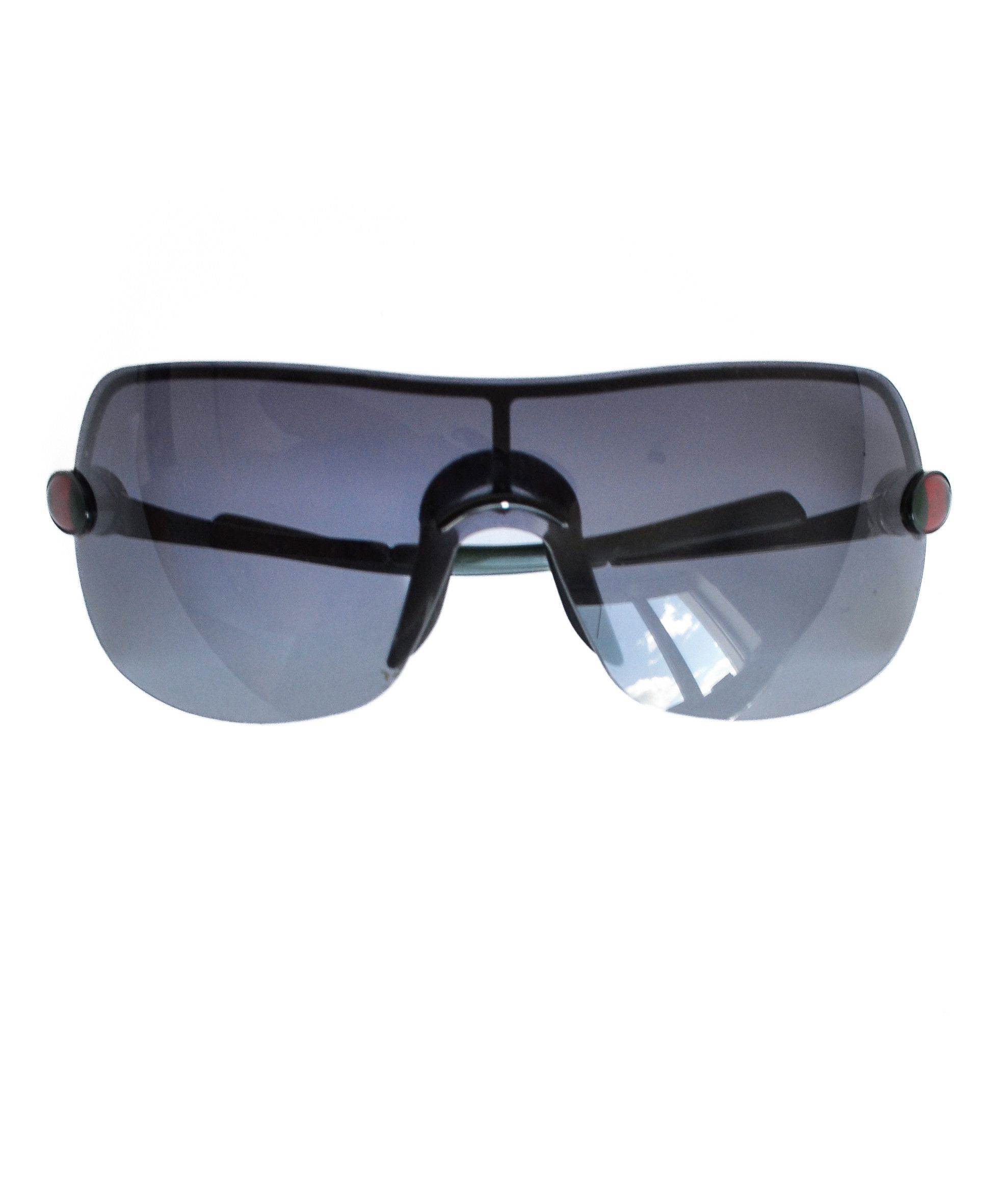Gucci GUCCI Sunglasses Black Logo Purple Shield Sport Mask 1854 Size ONE SIZE - 3 Thumbnail