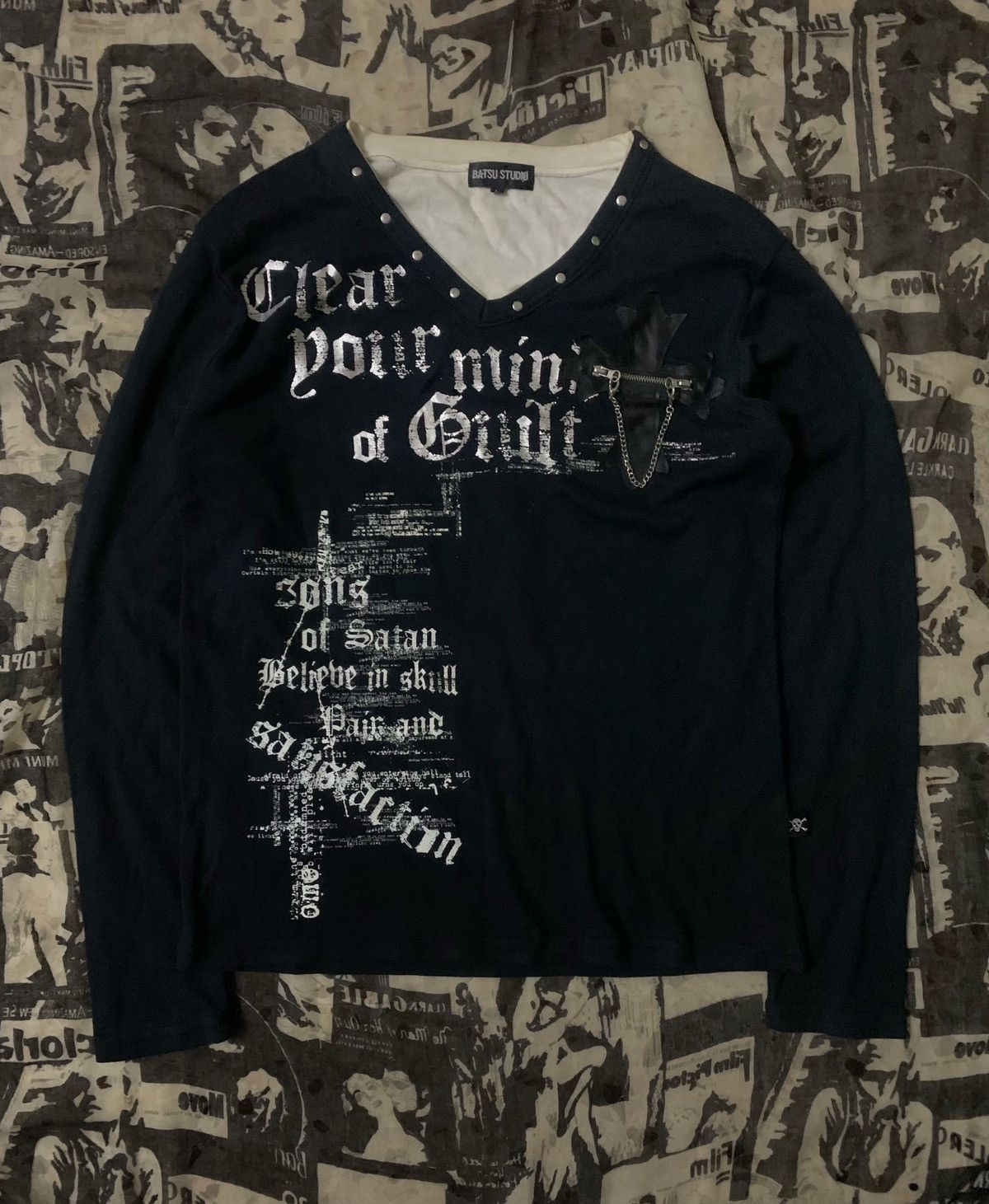 Tornado Mart 💥Avant Grade Japanese Ba-tsu Studio Punk Gothic Shirt Size US L / EU 52-54 / 3 - 1 Thumbnail