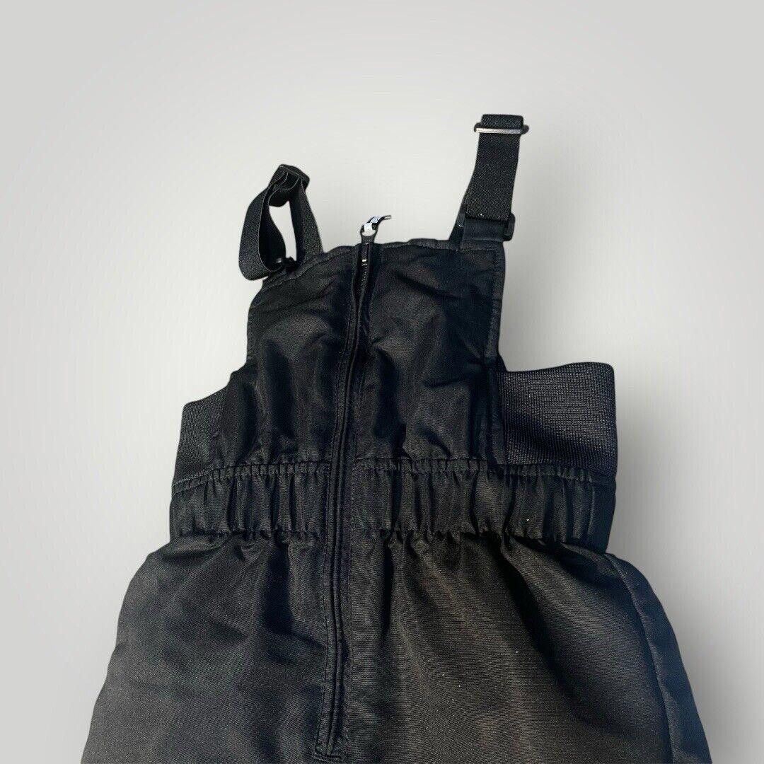 Designer Kids Black Insulated Snow Bib Overalls - Perfect Winter Gear Size US XXS / EU 40 - 3 Thumbnail