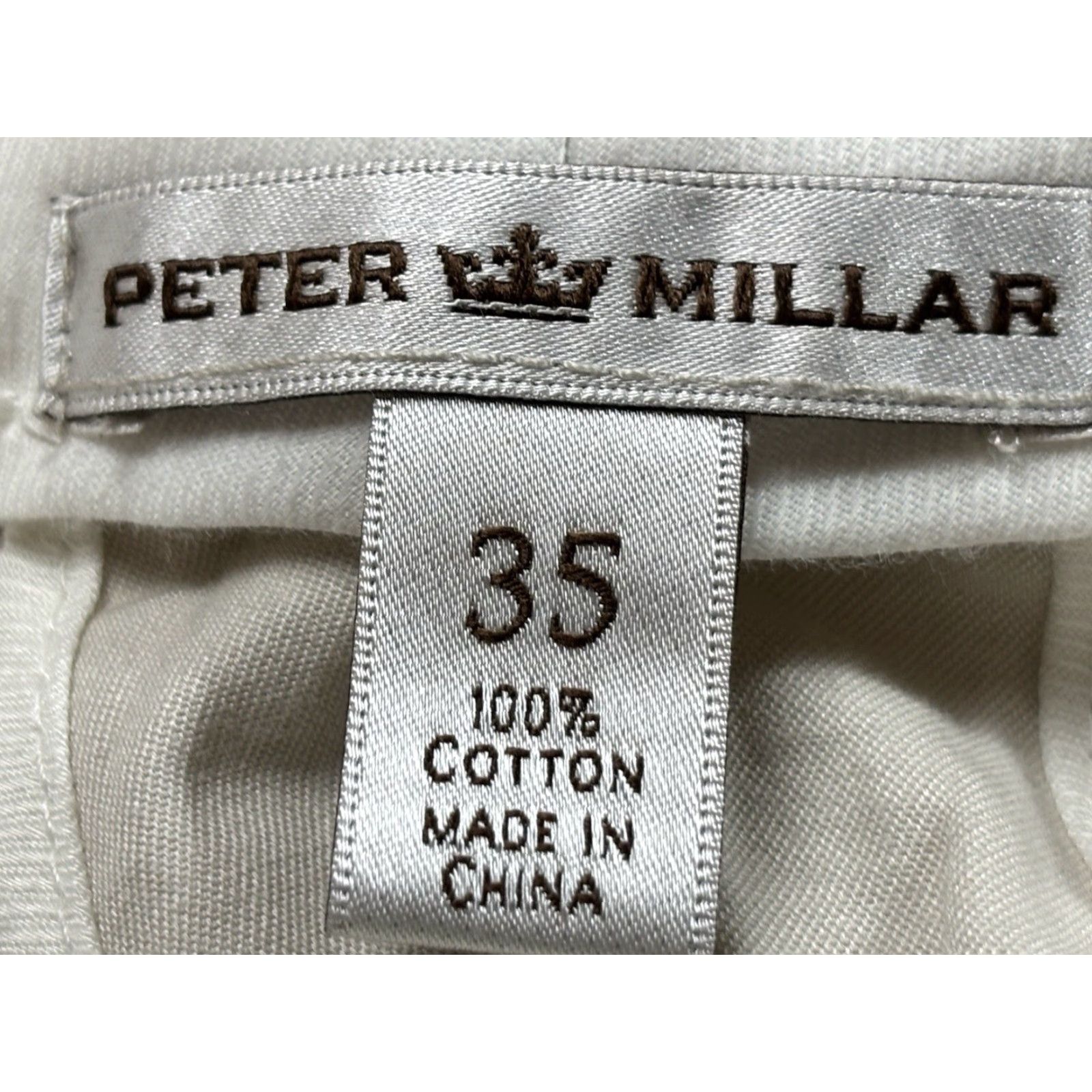 Peter Millar Peter Millar Chino Pants Men's Beige Flat Front Trousers Golf Preppy 34x31 Regular Size 34 Inseam 32 Cotton Blend Capo? Size US 34 / EU 50 - 5 Thumbnail