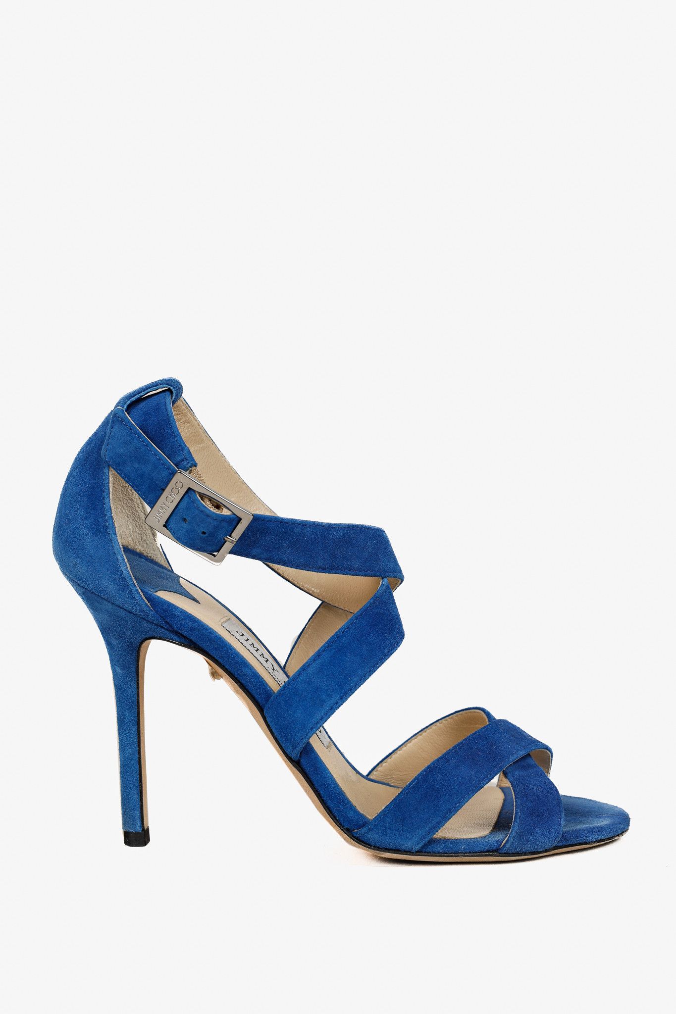 Jimmy Choo Jimmy Choo Lottie Aegean Suede Strappy Sandals Size US 6.5 / IT 36.5 - 1 Thumbnail