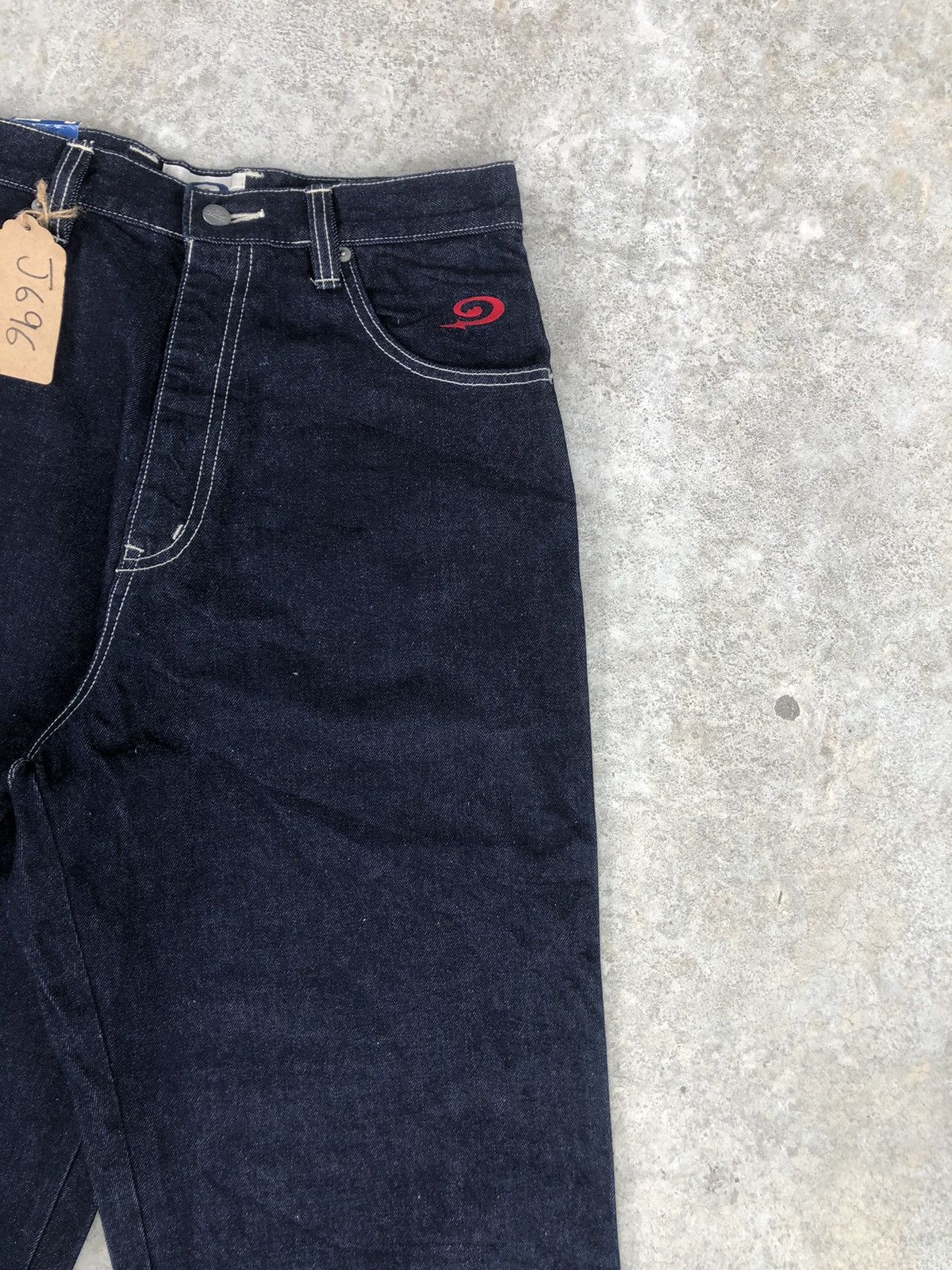 Vintage Baggy Jeans Piko Hip Hop Embroidered Logo Size US 31 - 5 Thumbnail
