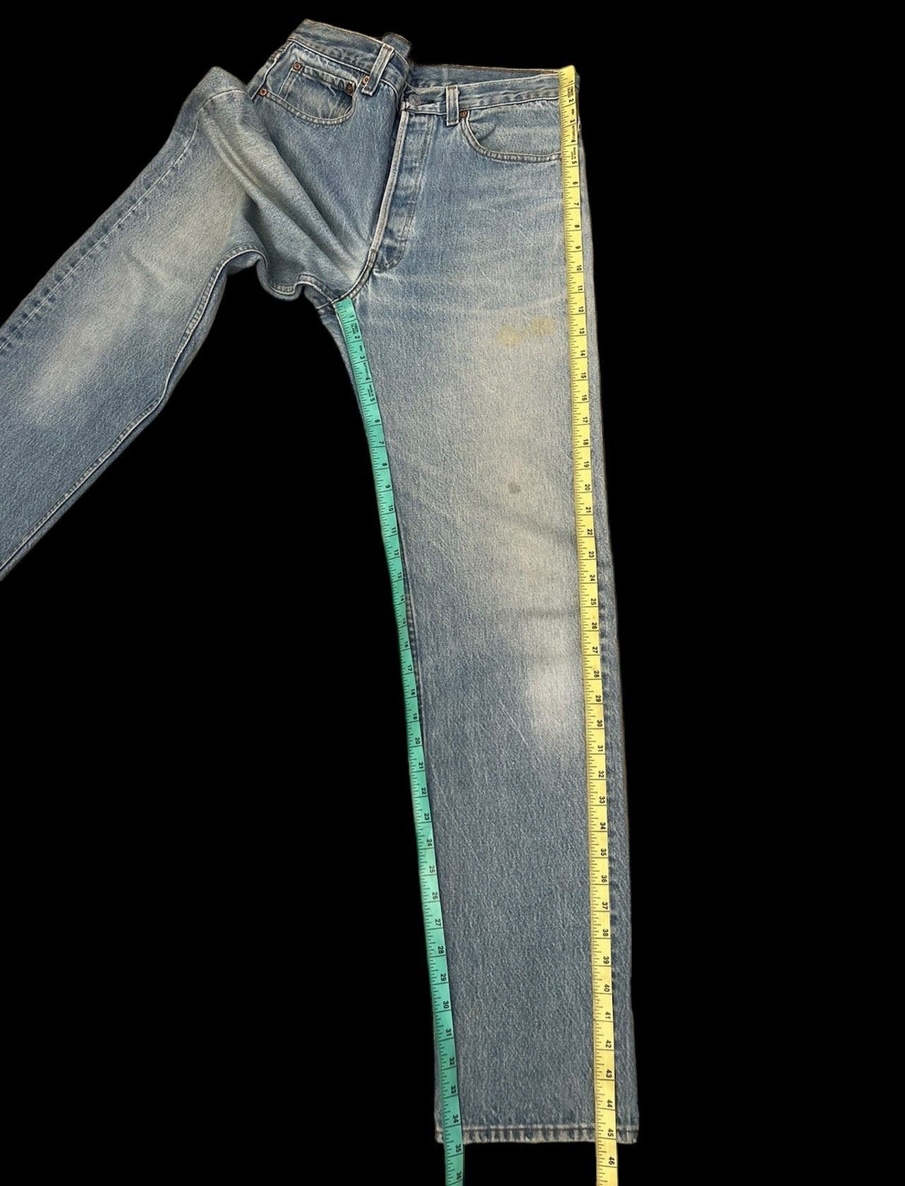 Levi's Vintage Late 80s Levi’s 501 Usa Jeans Ageing Faded Denim Size US 33 - 5 Thumbnail