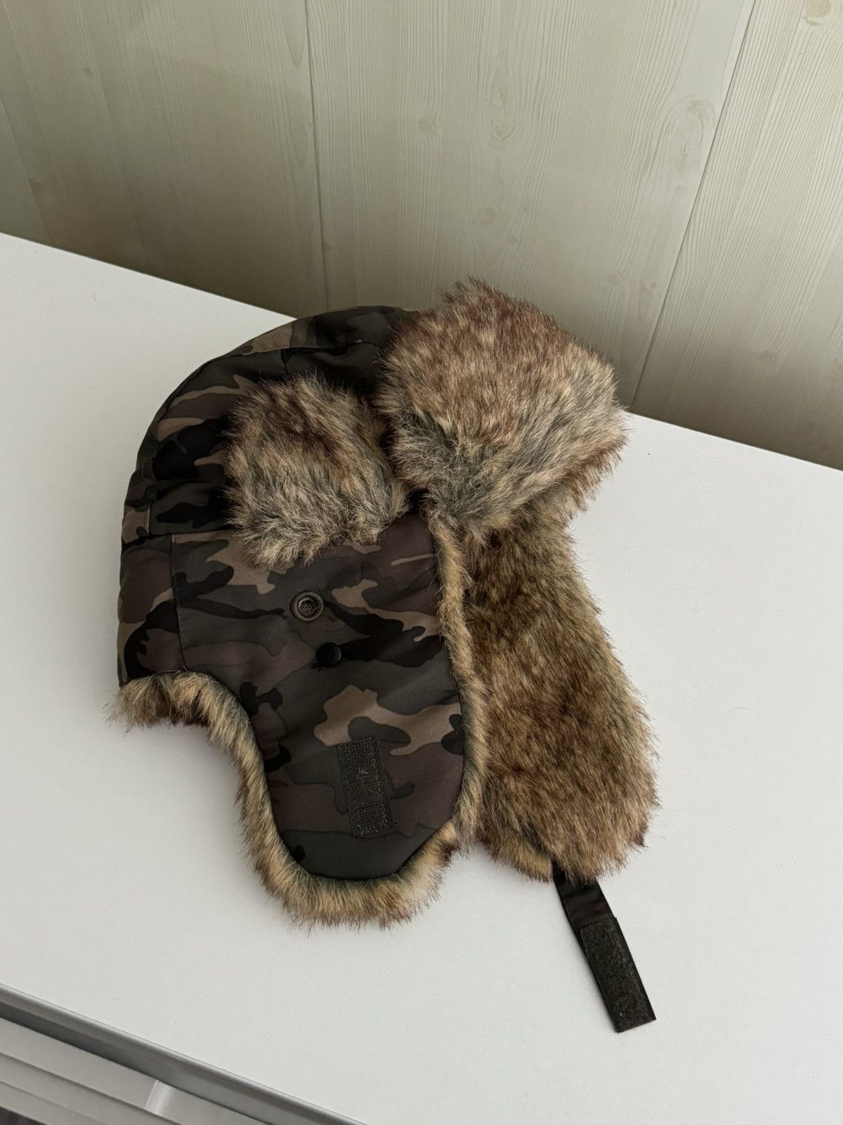 Japanese Brand × Vintage Vintage Y2K fuzzy fur ushanka hat punk Japanese mohair Size ONE SIZE - 1 Thumbnail