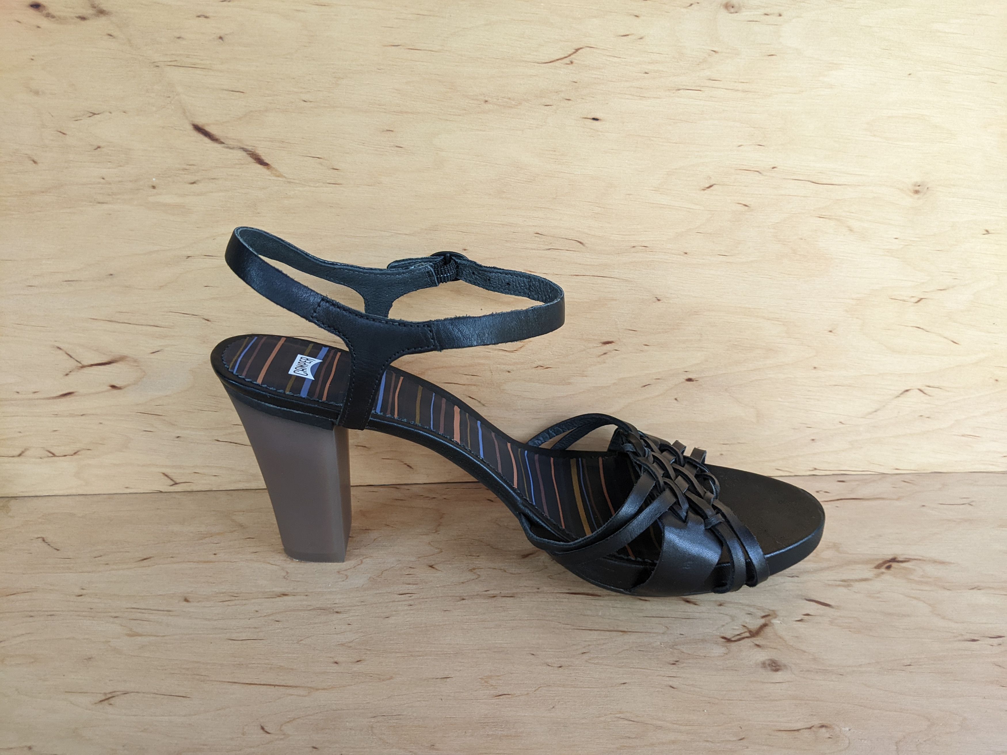 Camper Camper Womens Heels Shoes Ariadna Black Prada Dior Sandals Size US 8.5 / IT 38.5 - 5 Thumbnail