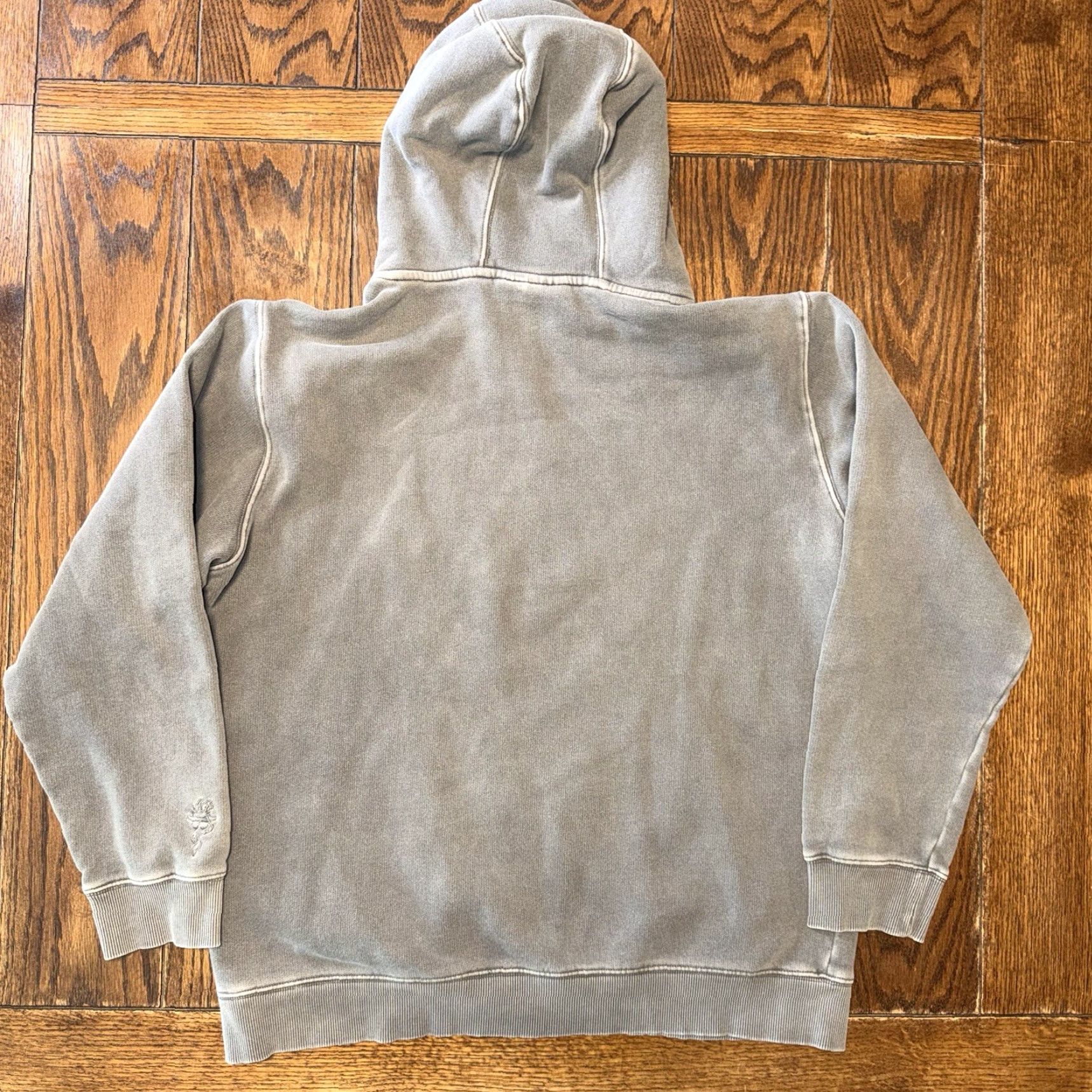 Vintage GOAT USA Mens Large Sweatshirt Gray Hoodie Pullover Kangaroo Pocket Embroidered Logo Size US L / EU 52-54 / 3 - 7 Thumbnail
