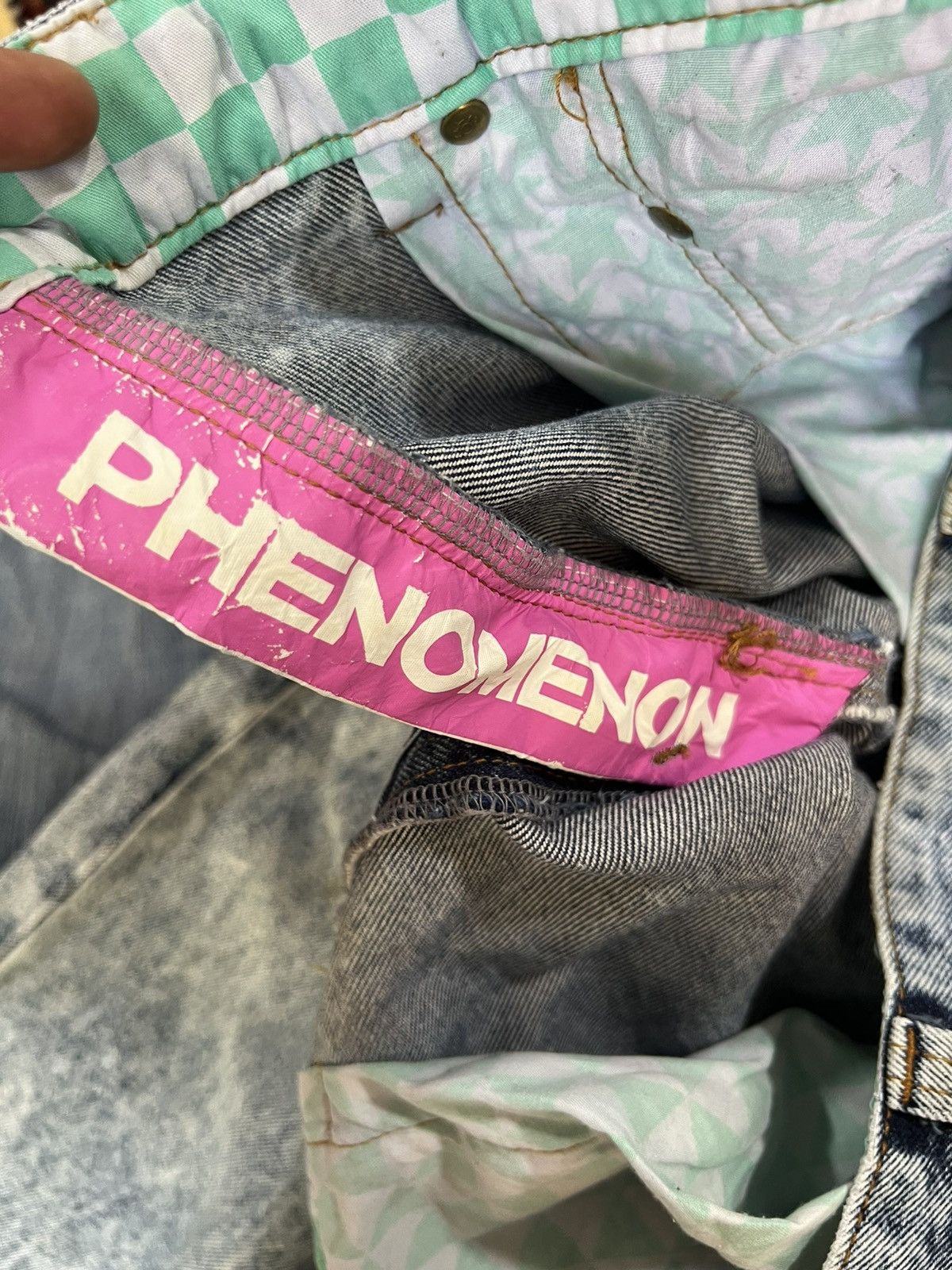 PHENOMENON 🔥Rare Phenomenon Color Bleach Denim Size US 37 - 16 Thumbnail