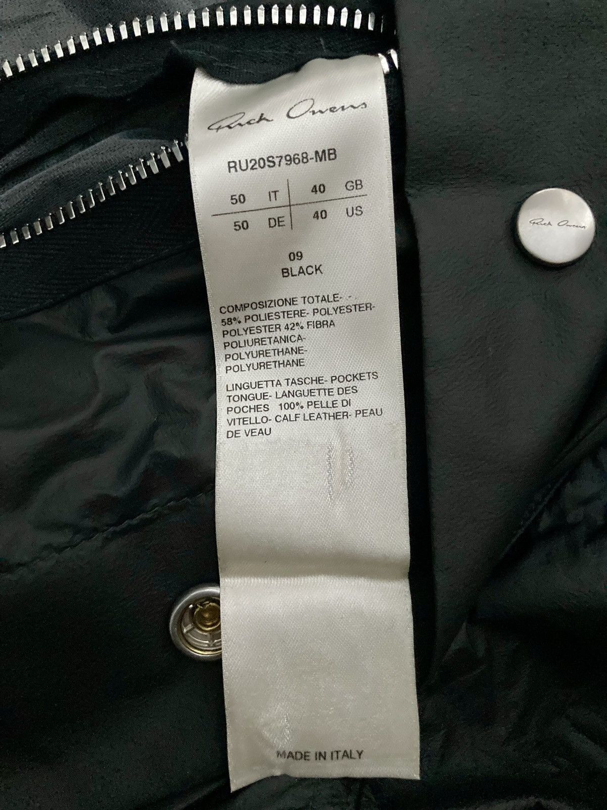 Rick Owens S/S 20 "TECUATL" Calf Leather Pocket Raincoat Rick Owens Size US M / EU 48-50 / 2 - 12 Thumbnail