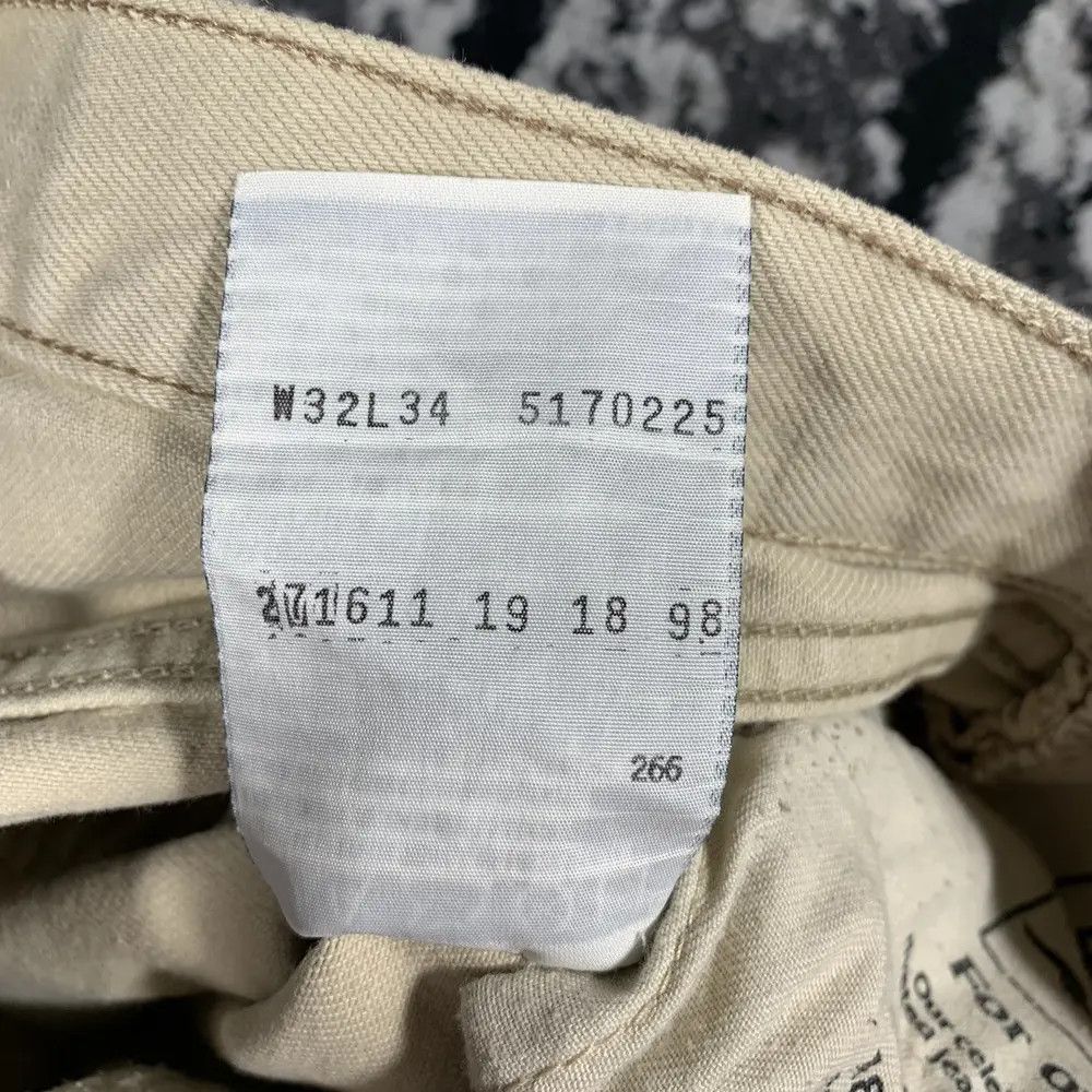 Levi's × Vintage Vintage Levis 507 02 W32 L34 Beige Pants Jeans Straight Size US 32 / EU 48 - 8 Thumbnail