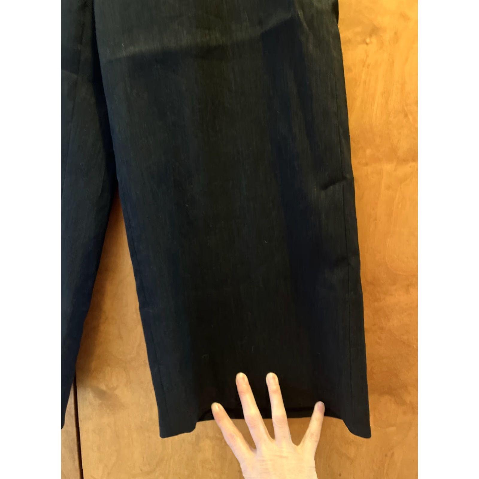 Vince Vince Womens Pants Black Linen Blend Cropped Wide-Leg 24" Inseam Size 2 Pockets Modern City Preppy Size 26" / US 2 / IT 38 - 2 Thumbnail