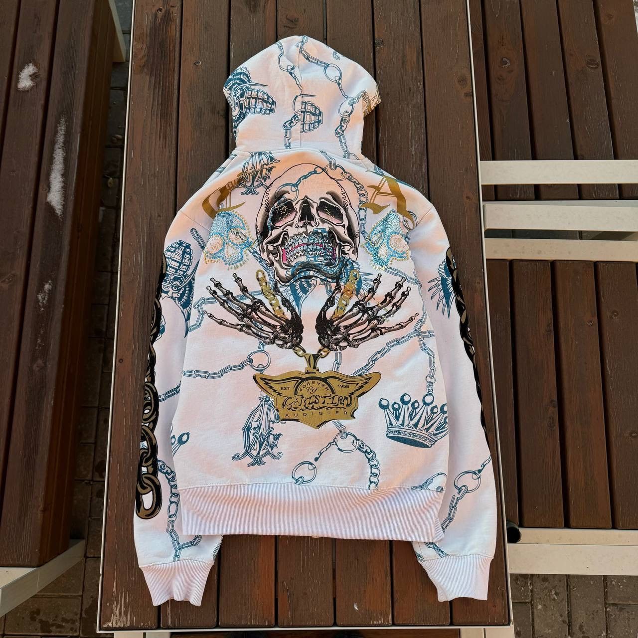 Christian Audigier × Ed Hardy Christian Audigier Ed Hardy Zip-Up Hoodie Size US M / EU 48-50 / 2 - 10 Thumbnail