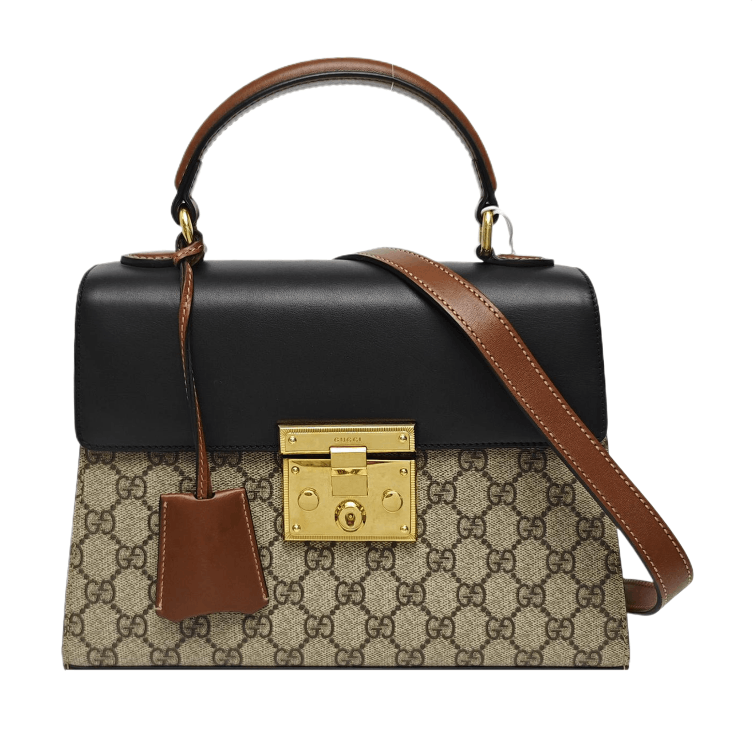 Gucci Padlock Small Gg Canvas Top Handle Bag, Women's
