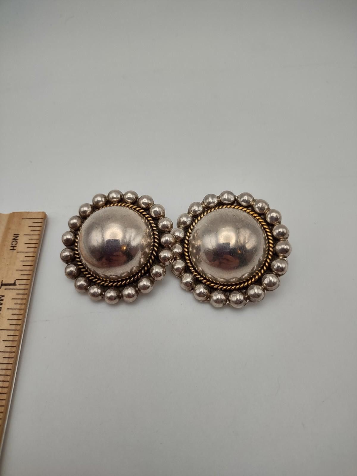 Other Taxco Mexico 925 Sterling Domed Button Earrings Size ONE SIZE - 5 Thumbnail