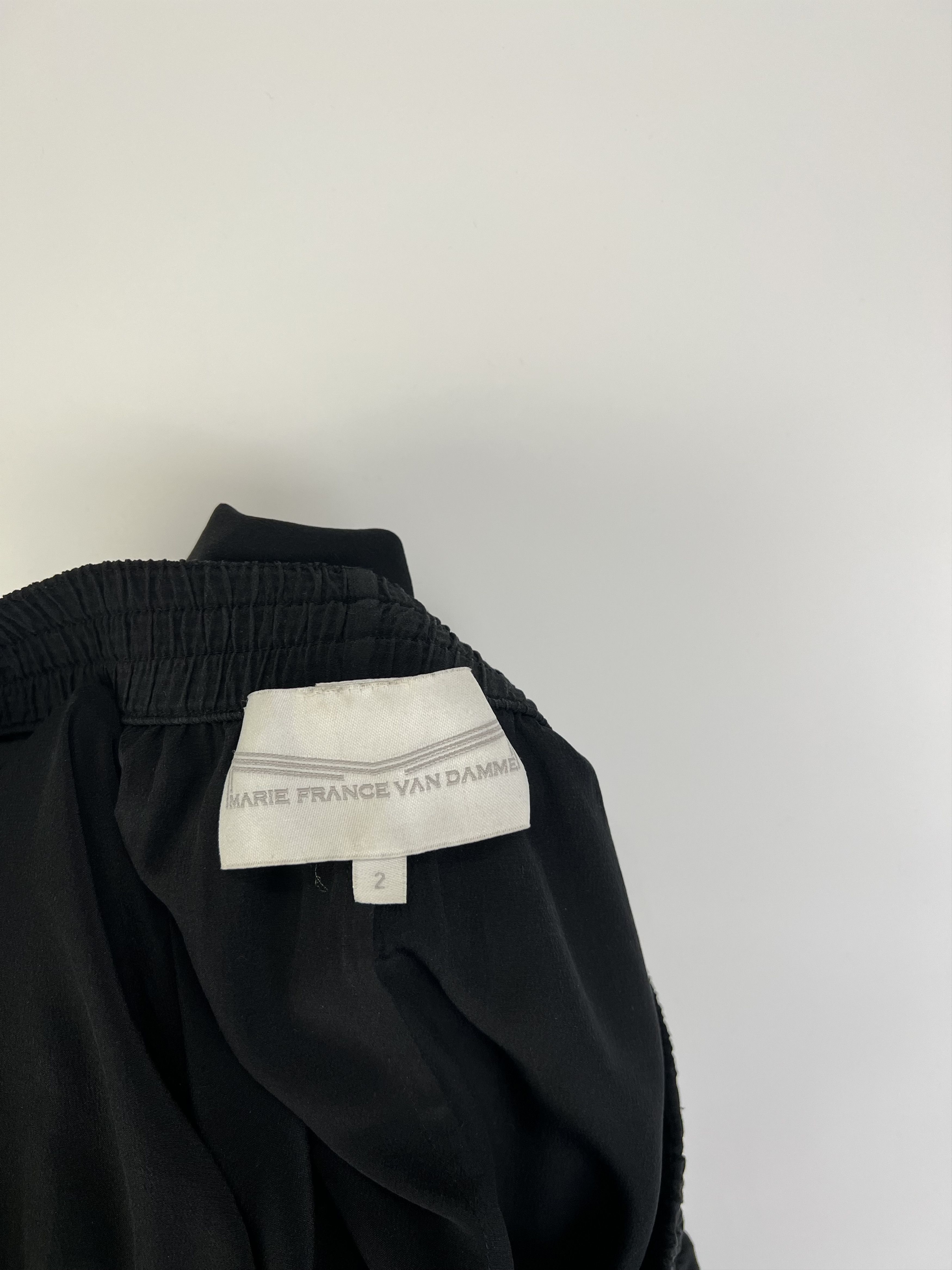 Designer Marie France Van Damme Lace Silk Pants Black Size 2 Size 30" / US 8 / IT 44 - 5 Thumbnail