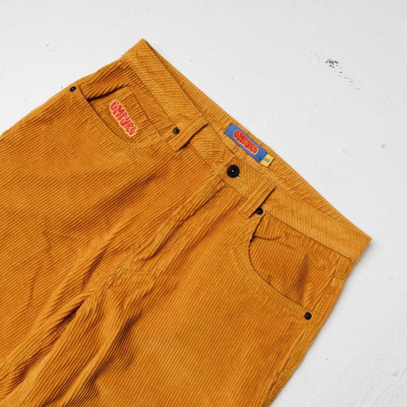 Empyre Empyre Loose Fit Golden Yellow Corduroy Skate Pants Retro Ca Size US 30 / EU 46 - 2 Thumbnail