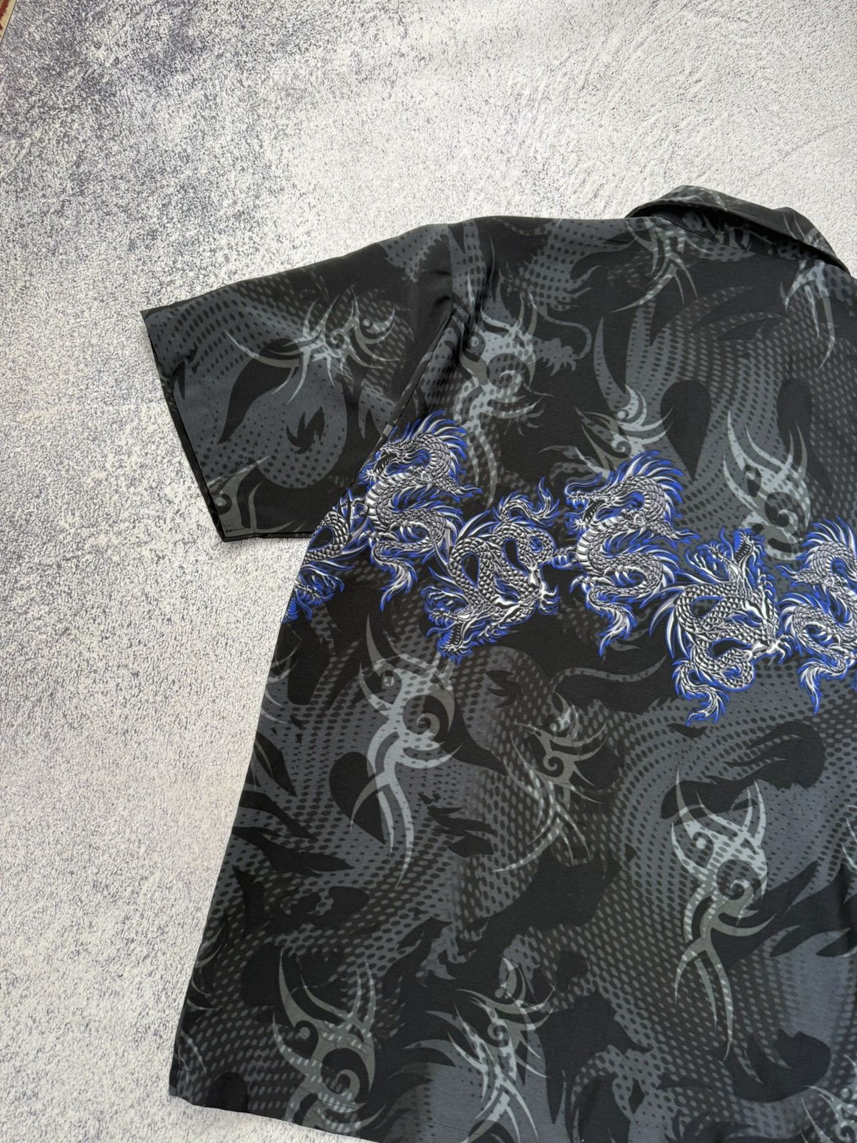 Japanese Brand Vintage Y2k Dragon Shirt Balenciaga Look Alike Size US L / EU 52-54 / 3 - 17 Thumbnail