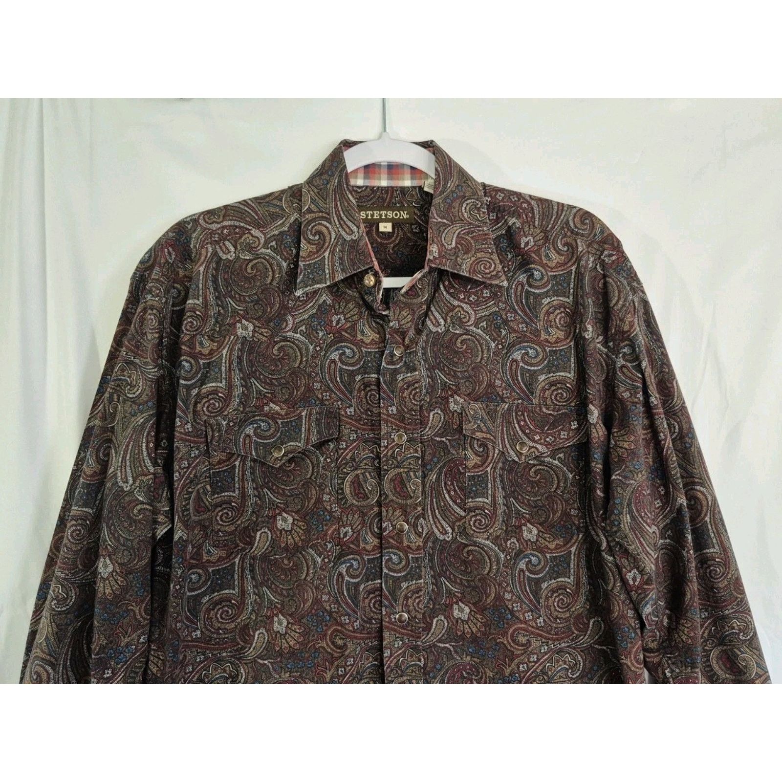 Stetson Stetson Mens Paisley Pearl Snap Western Cowboy Shirt Medium Size US M / EU 48-50 / 2 - 4 Thumbnail