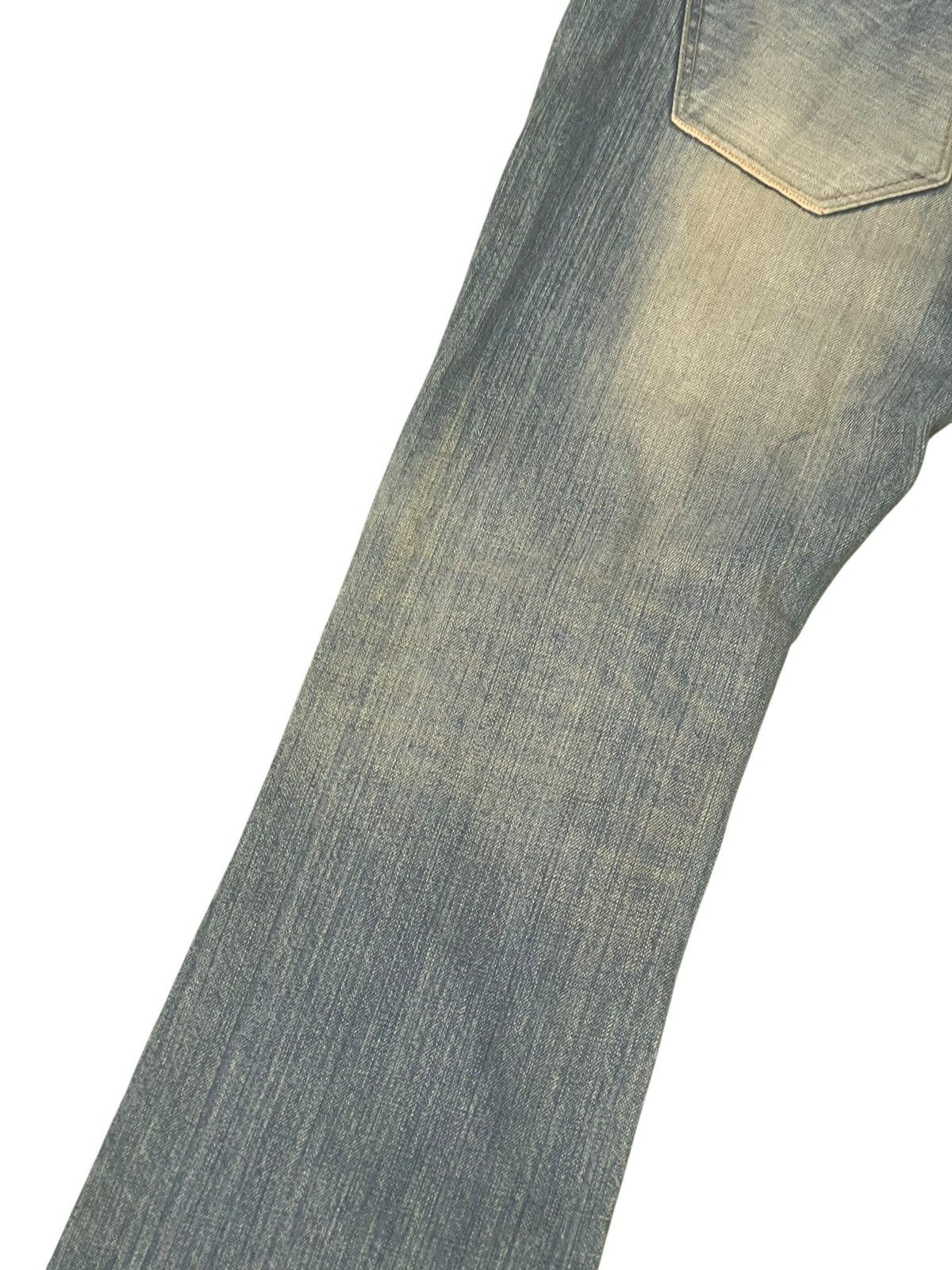 Japanese Brand Flare Jeans Izreel Faded Distress Boot Cut 2🟦5 Size US 31 - 15 Thumbnail