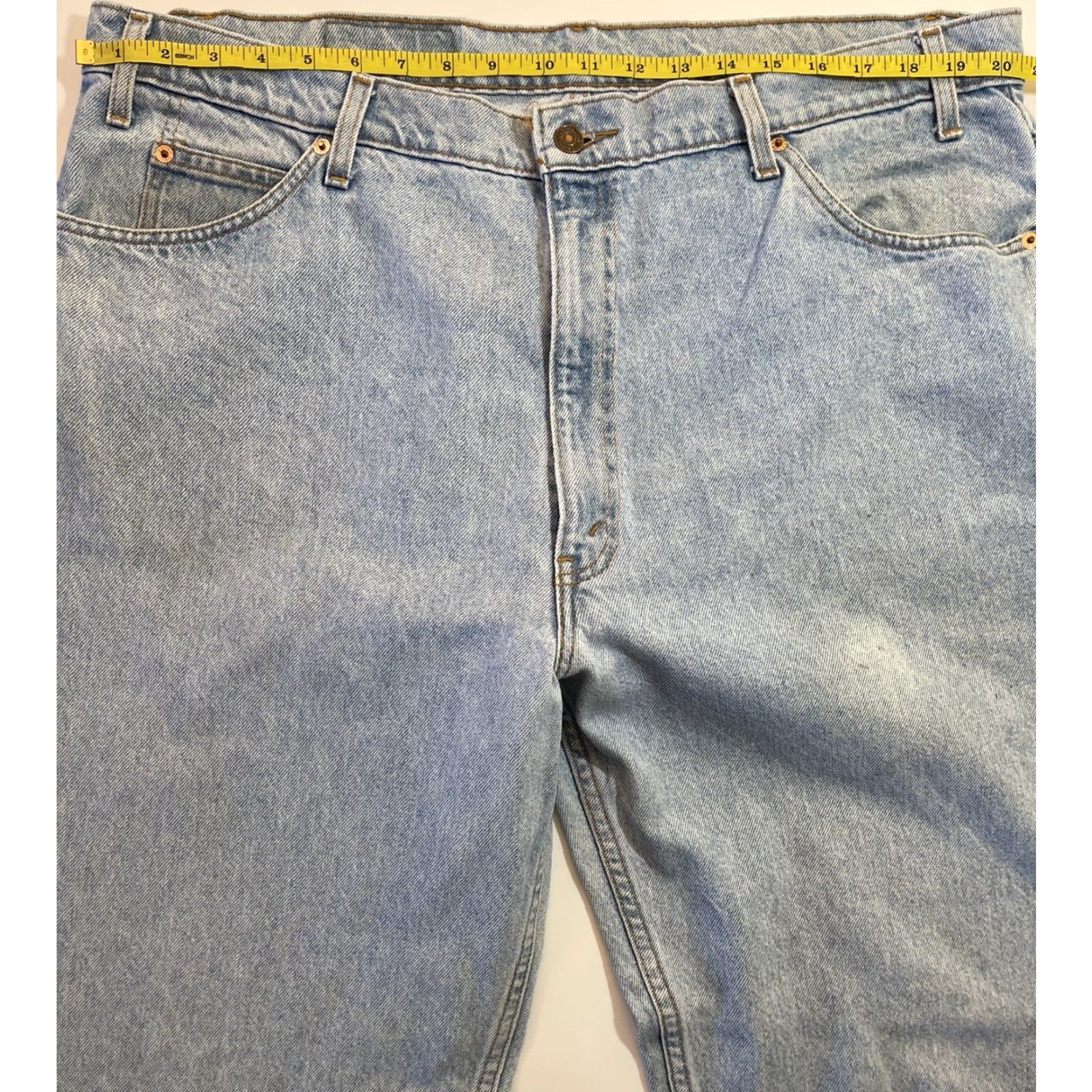 Levi's VINTAGE Levi's 550 Jeans - Denim - 42x32 - Relaxed Taper Fit - Orange Tab - 90s Era Mens Blue Denim Jeans Size US 42 / EU 58 - 7 Thumbnail