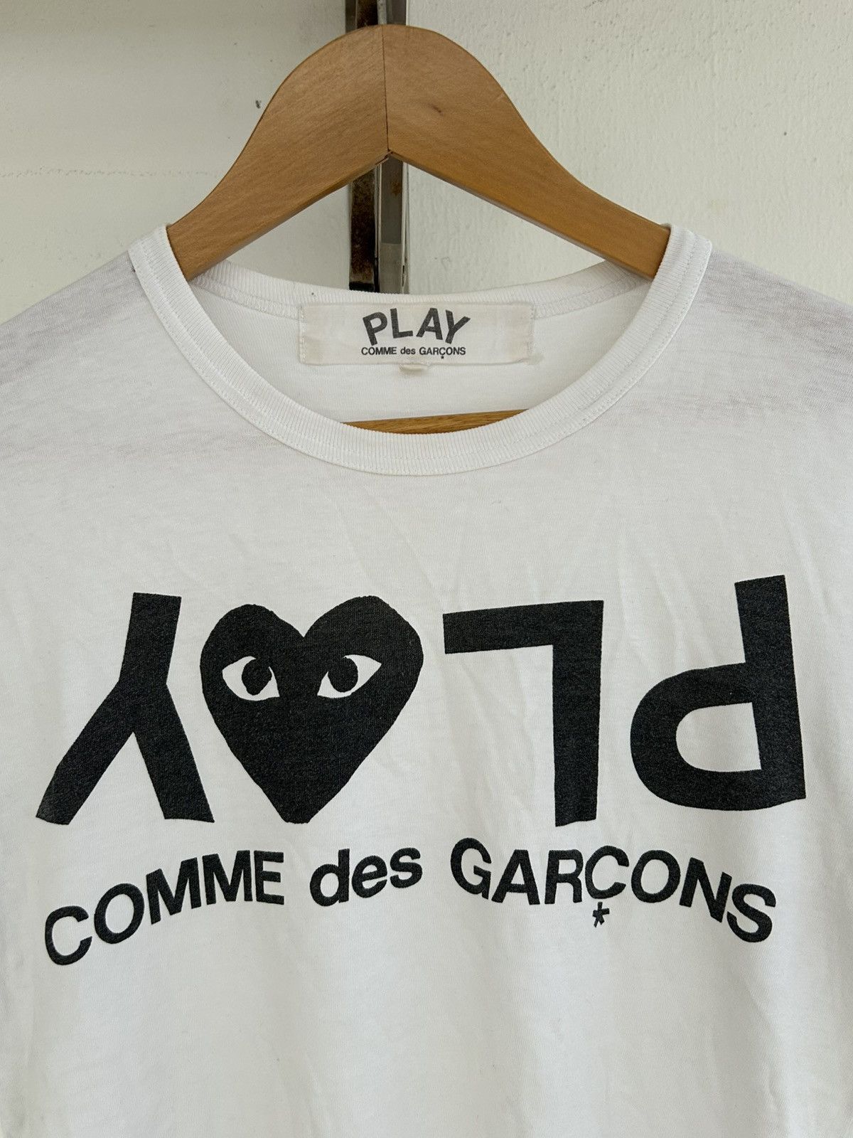 Comme des Garcons Vintage Play Cdg White Tee Size US S / EU 44-46 / 1 - 3 Thumbnail