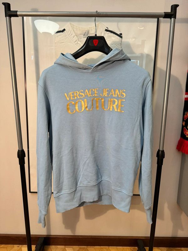 Versace Jeans Couture Versace Jeans Couture Baby Blue Hoodie Gold Logo S Size US S / EU 44-46 / 1 - 1 Thumbnail