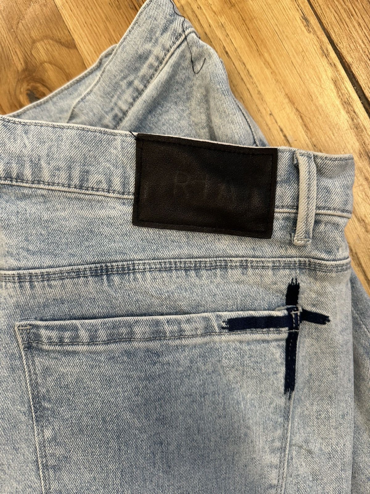 Rta RTA White Spell Lightwash Blue Denim Jeans Sz 36 Size US 36 / EU 52 - 4 Thumbnail