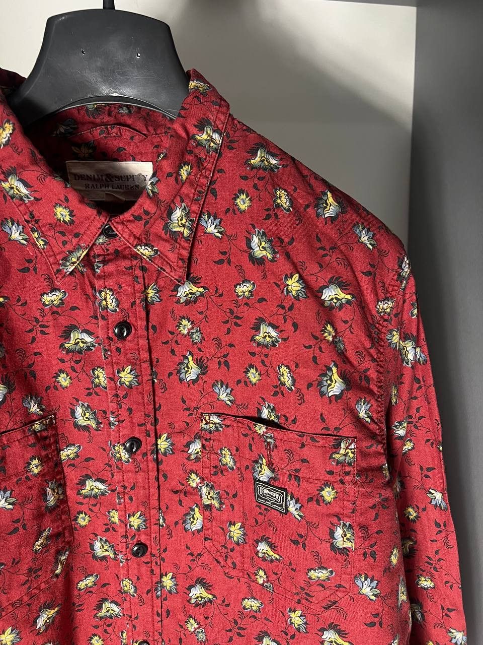 Polo Ralph Lauren VINTAGE DENIM & SUPPLY FLOWER DESIGNER CASUAL RETRO Y2K 90s Size US L / EU 52-54 / 3 - 2 Thumbnail